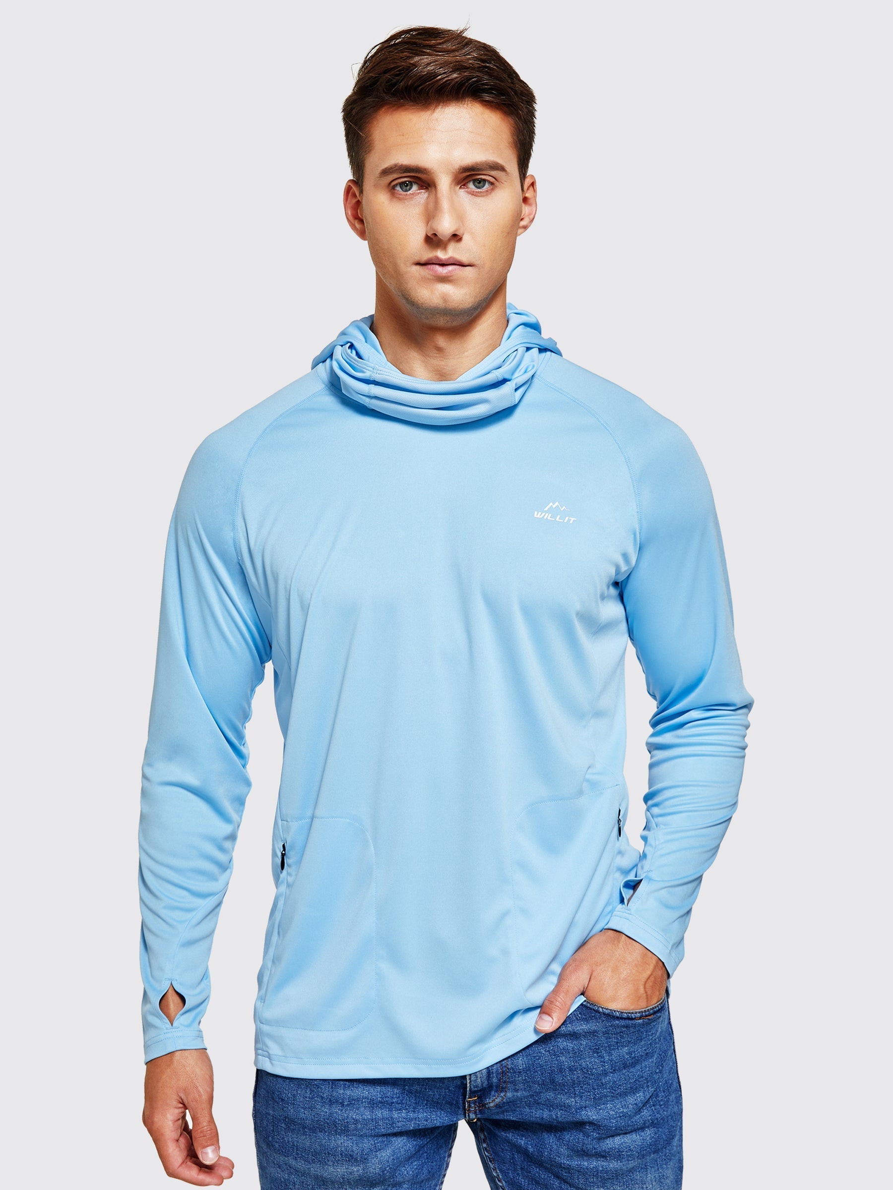 Willit Men's Sun Protection Hoodie UPF 50+_Blue1