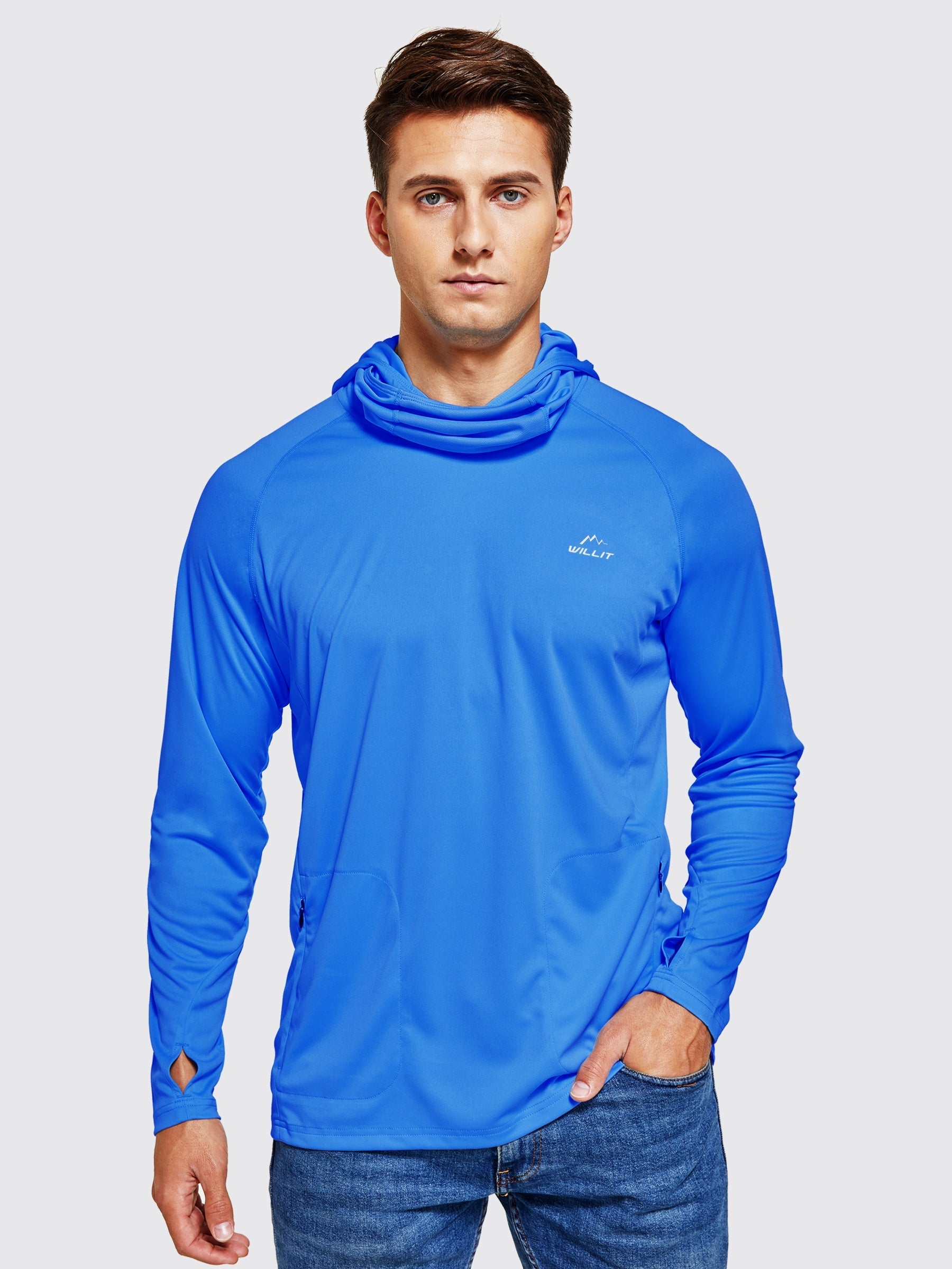 Willit Men's Sun Protection Hoodie UPF 50+_Brilliantblue1