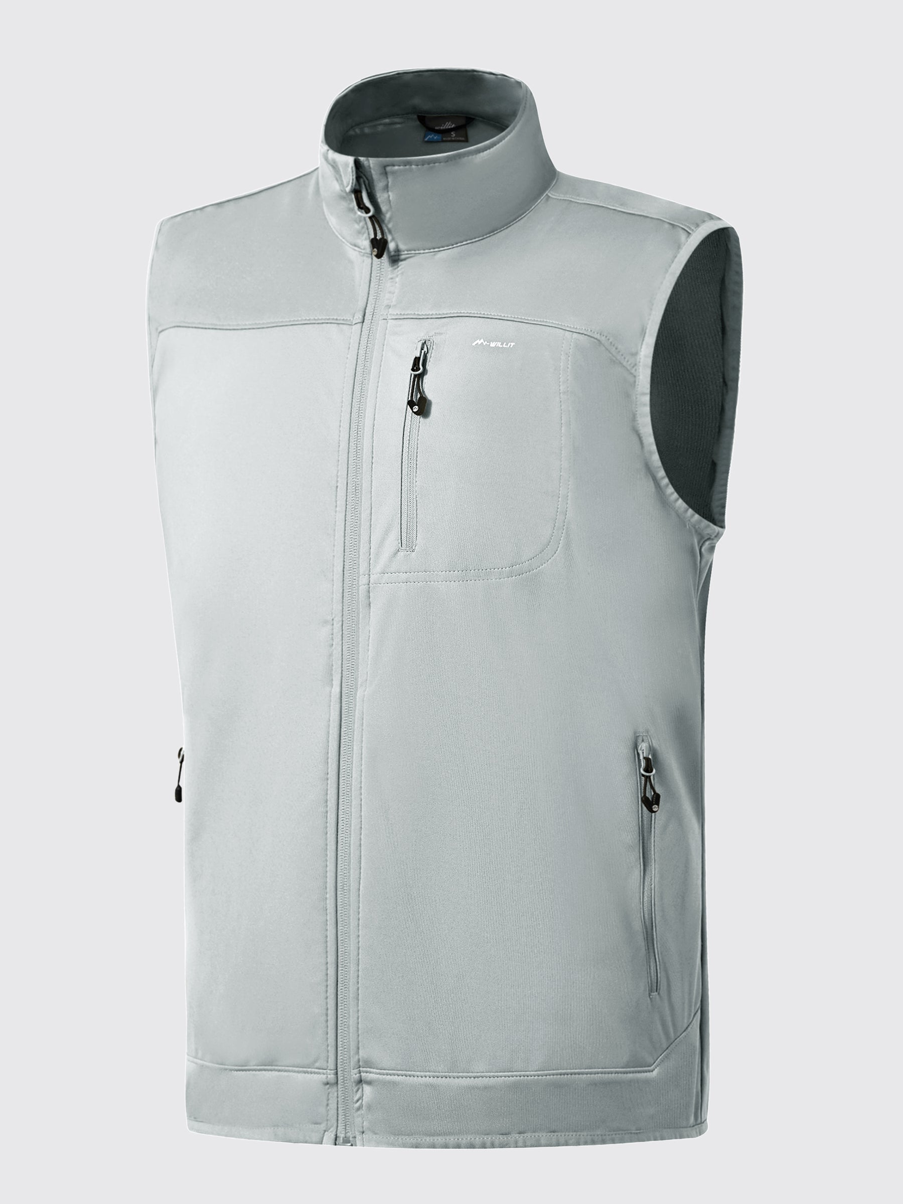 Men's Lightweight Softshell Vest_LightGray_laydown1