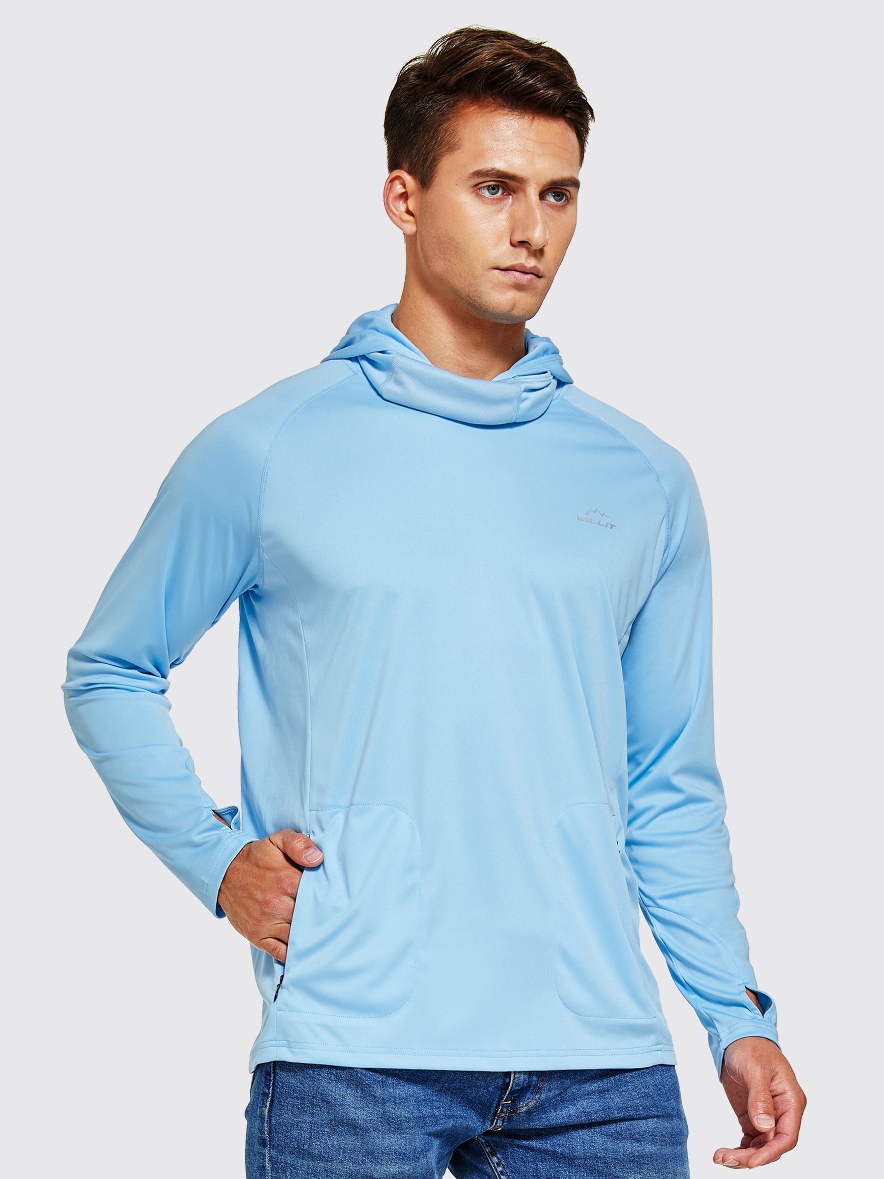 Willit Men's Sun Protection Hoodie UPF 50+_Blue2
