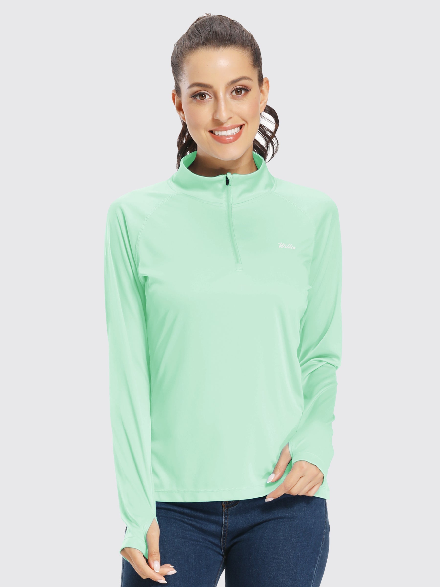 Women's UPF 50+ Sun Protection Shirt Half-Zip