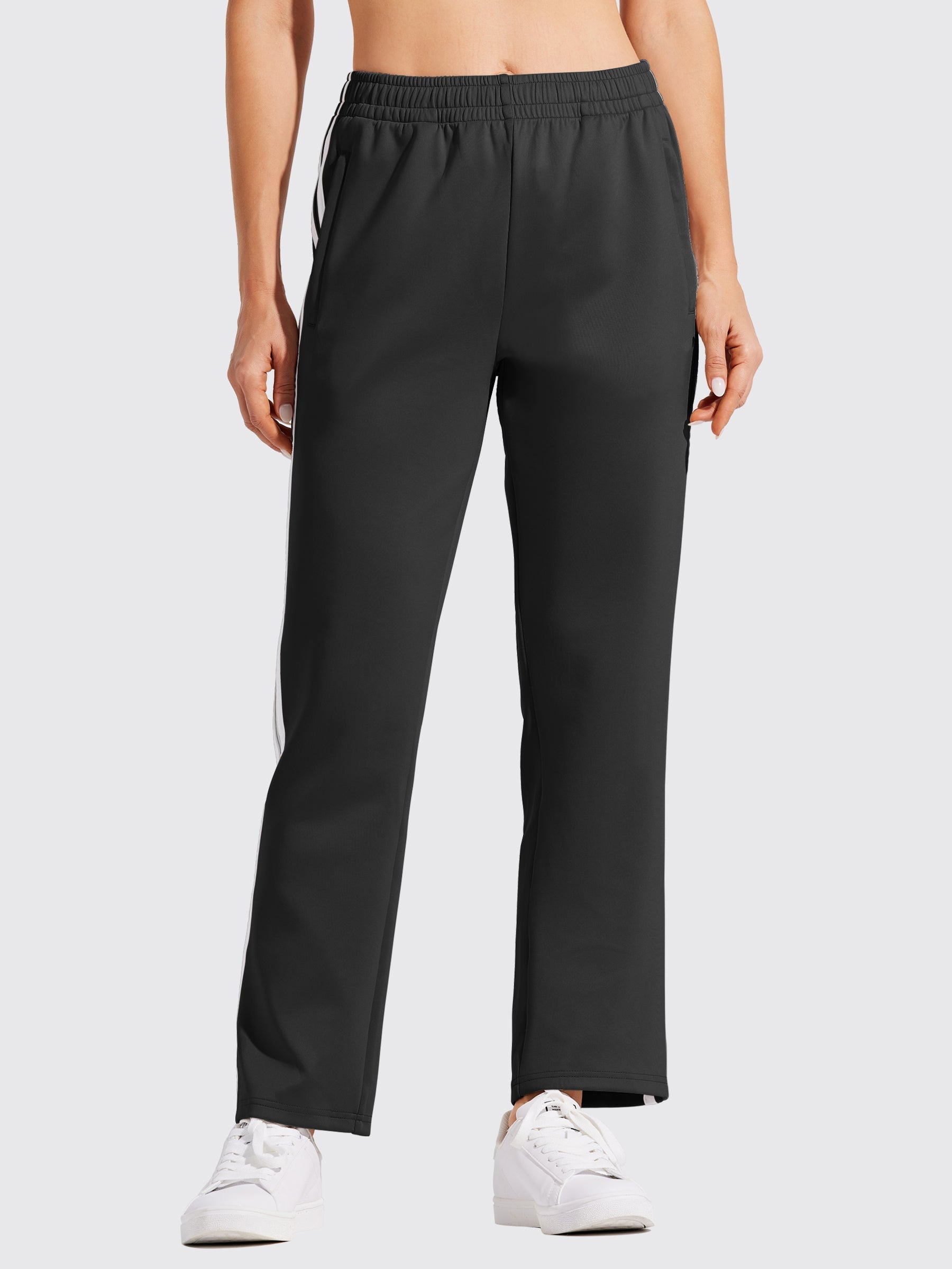 Willit Women's Warm Up Track Pants_Black3