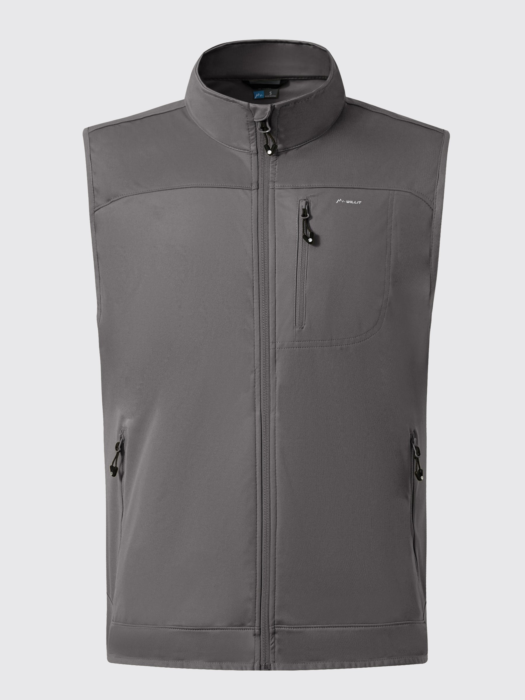 Men's Lightweight Softshell Vest_Gray_laydown3