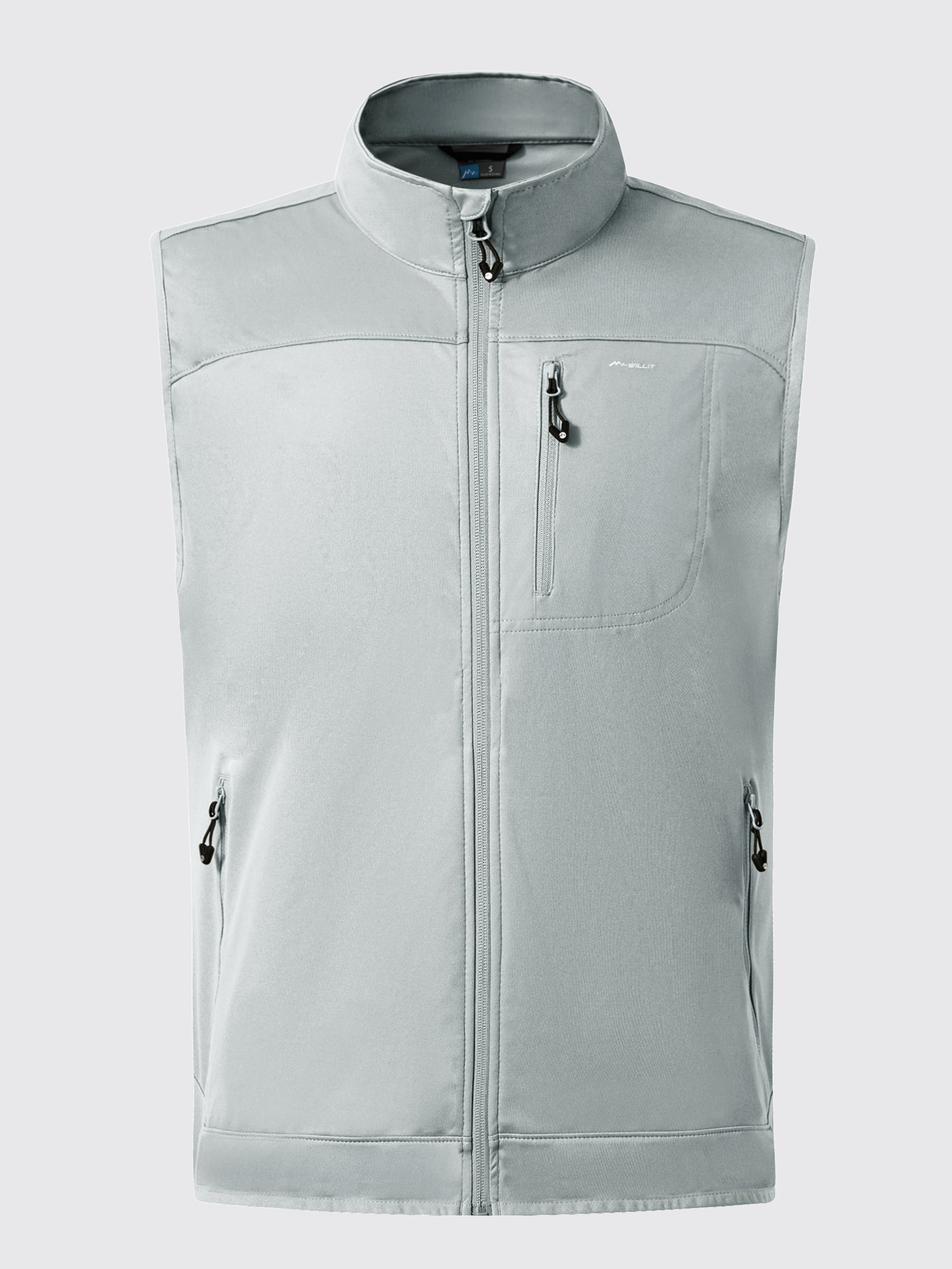 Men's Lightweight Softshell Vest_LightGray_laydown3