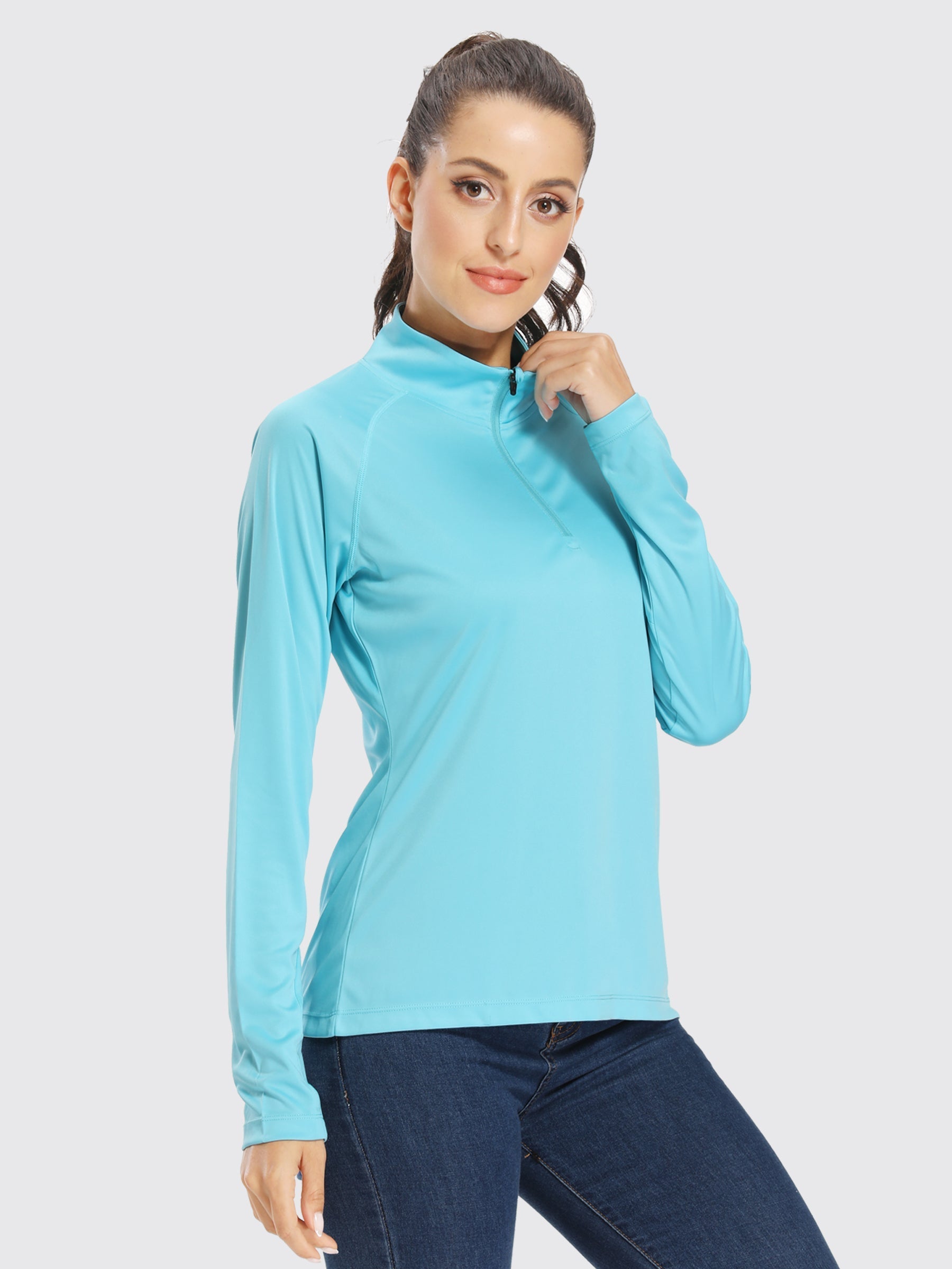 Women's UPF 50+ Sun Protection Shirt Half-Zip
