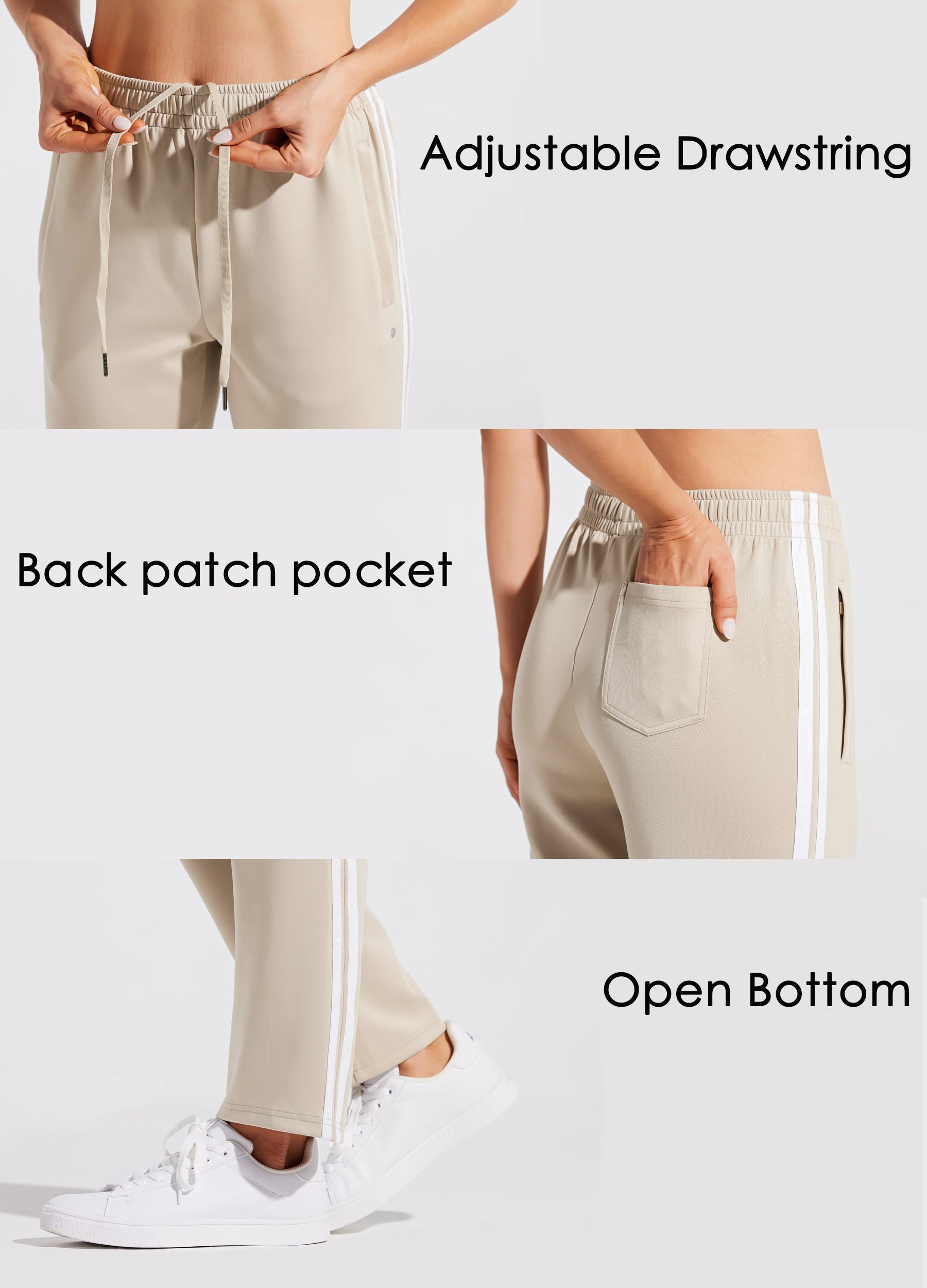 Willit Women's Warm Up Track Pants_Khaki_detail