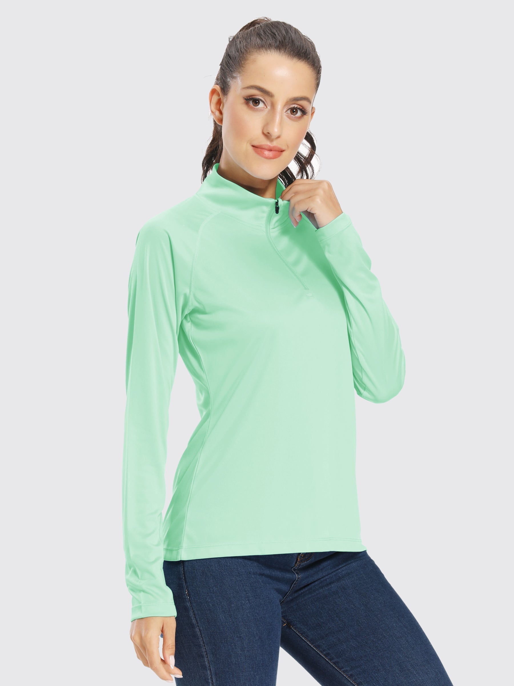 Women's UPF 50+ Sun Protection Shirt Half-Zip