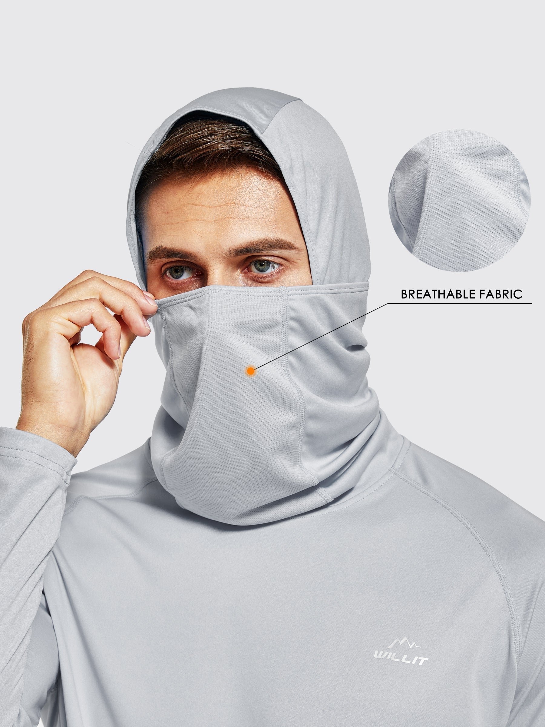 Willit Men's Sun Protection Hoodie UPF 50+_LightGray5