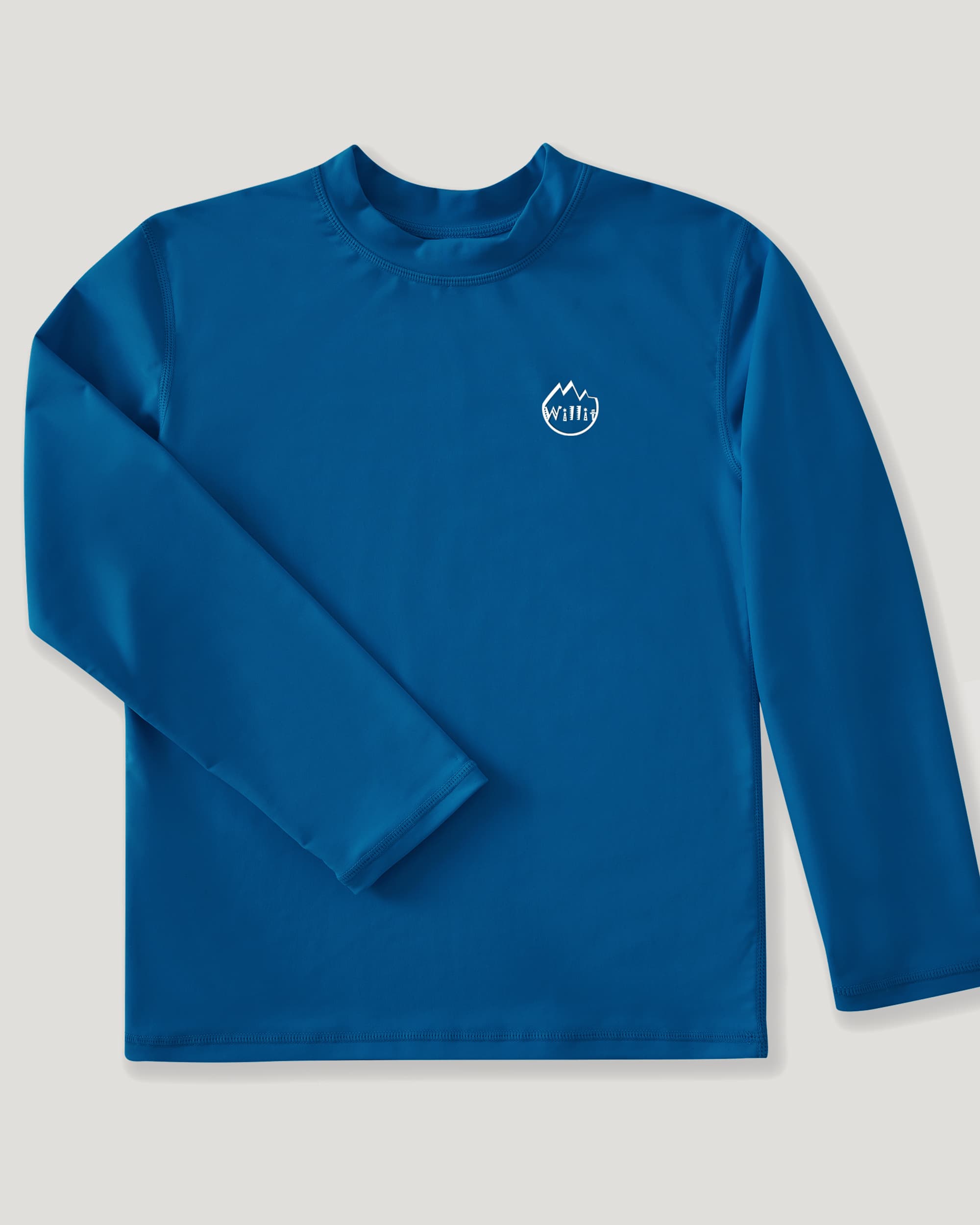 Boy's Sun Protection Long Sleeve Rashguard_Navy_laydown1