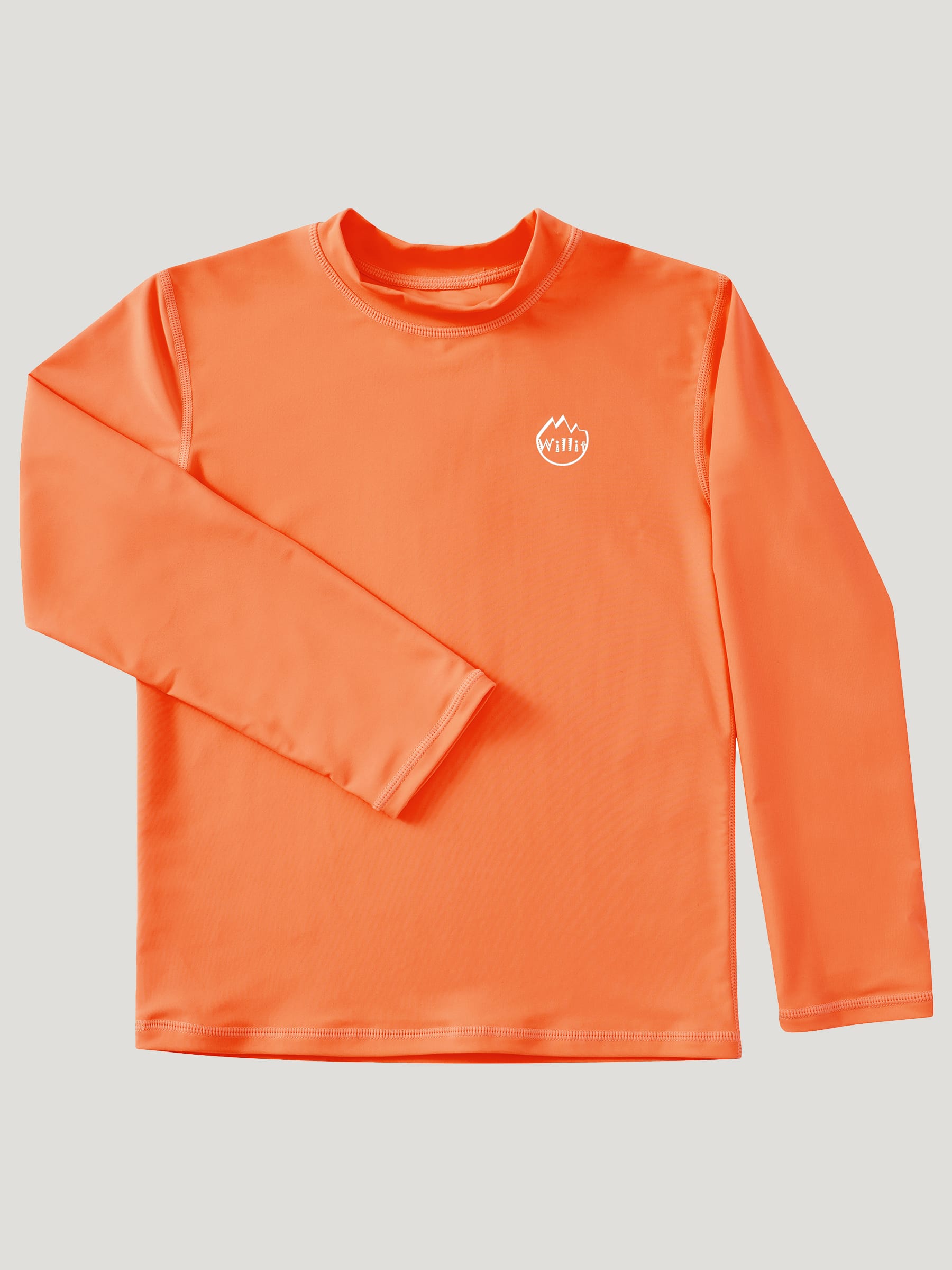 Boy's Sun Protection Long Sleeve Rashguard_Orange1