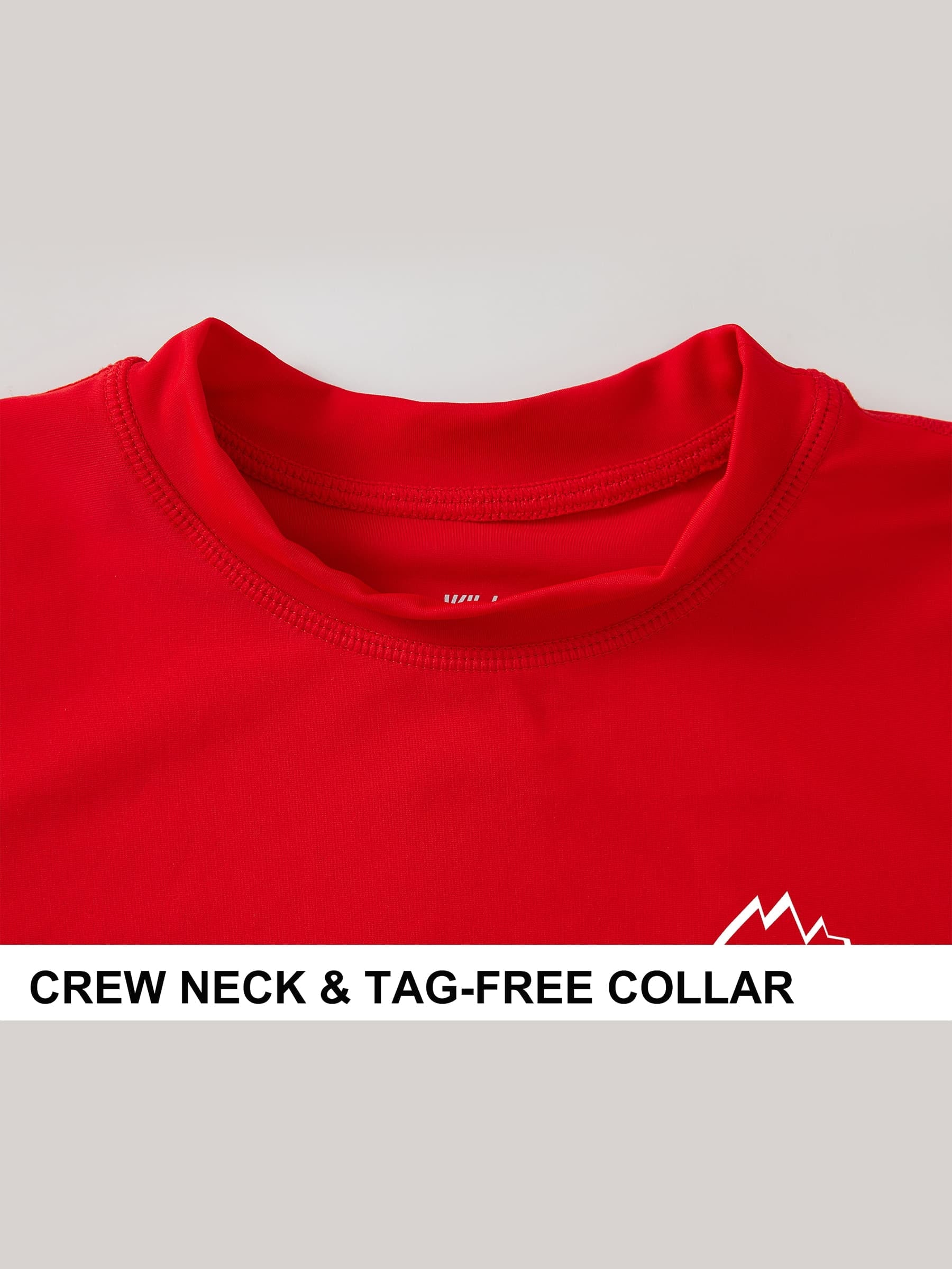 Boy's Sun Protection Long Sleeve Rashguard_Red3