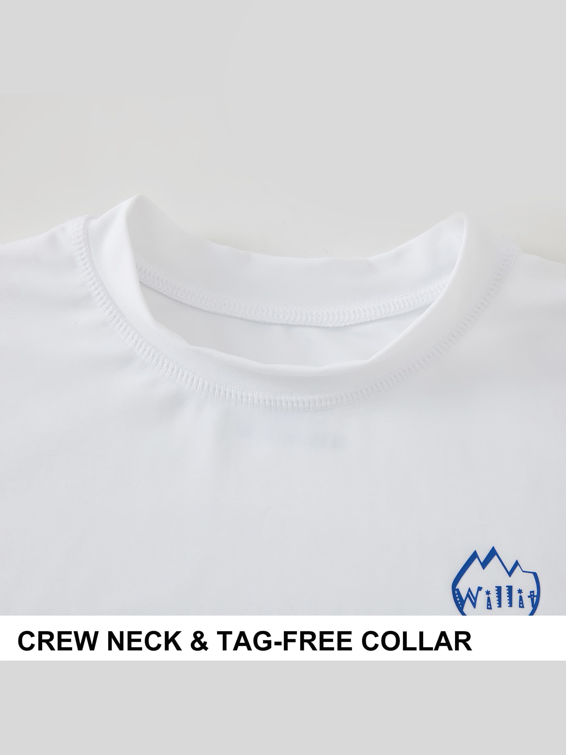 Boy's Sun Protection Long Sleeve Rashguard_White3