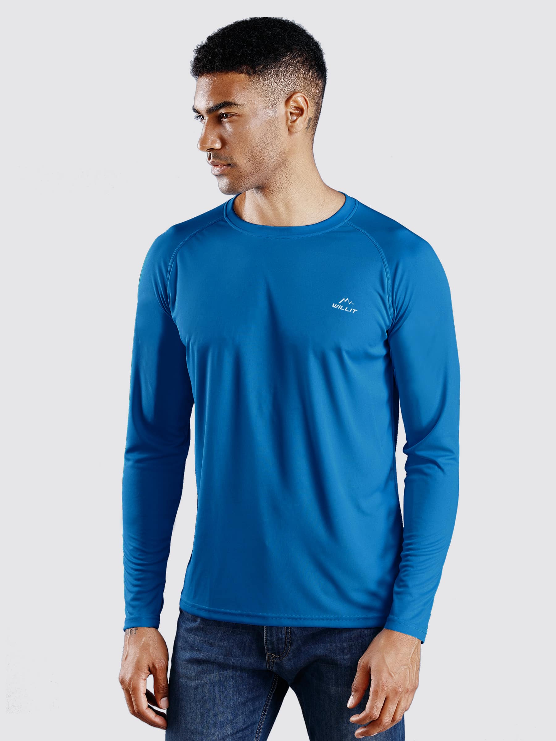 Willit Men's Sun Protection Long Sleeve Shirts_Brilliant Blue_model3