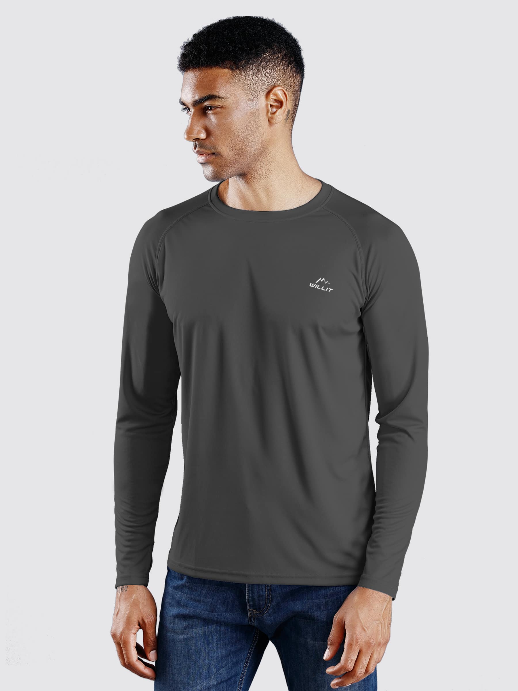 Willit Men's Sun Protection Long Sleeve Shirts_DeepGray_model3