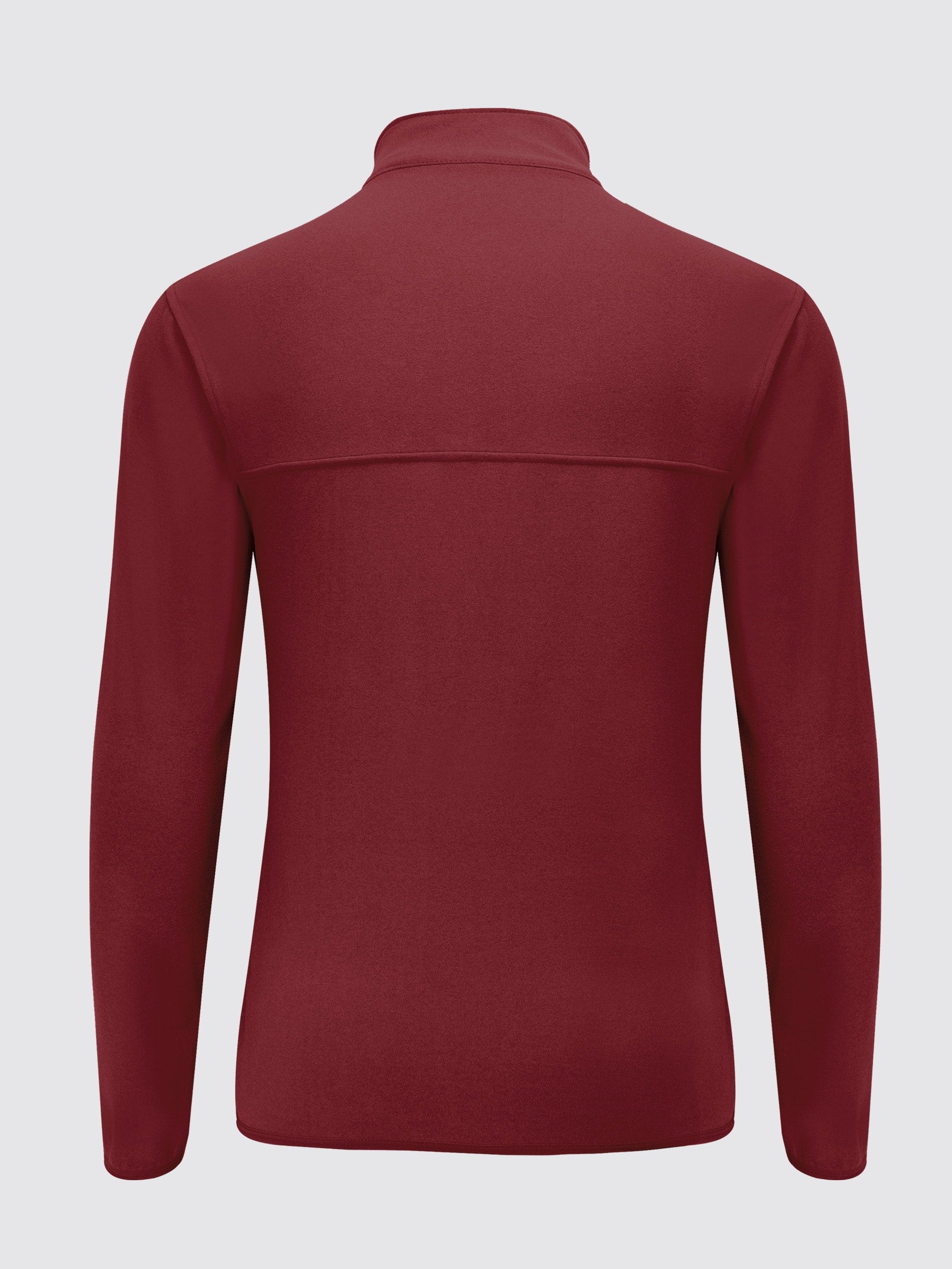 Willit Men's Fleece Pullover Lightweight Sportswear_Laydown_Burgundy2