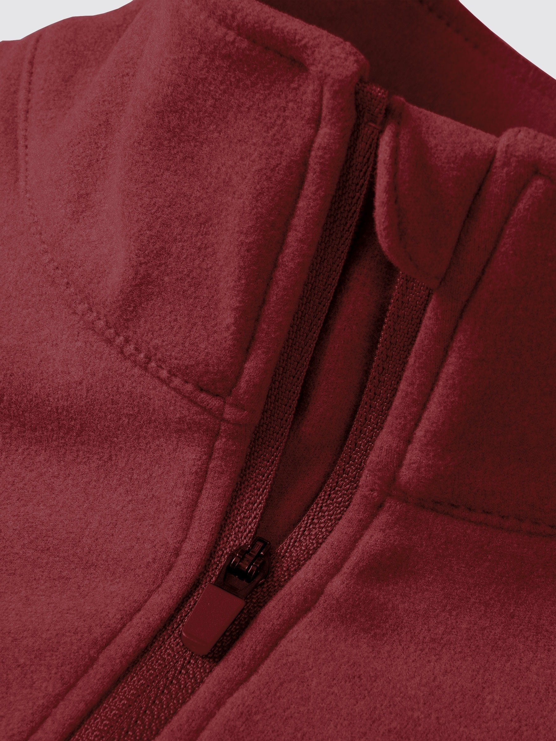 Willit Men's Fleece Pullover Lightweight Sportswear_Laydown_Burgundy4