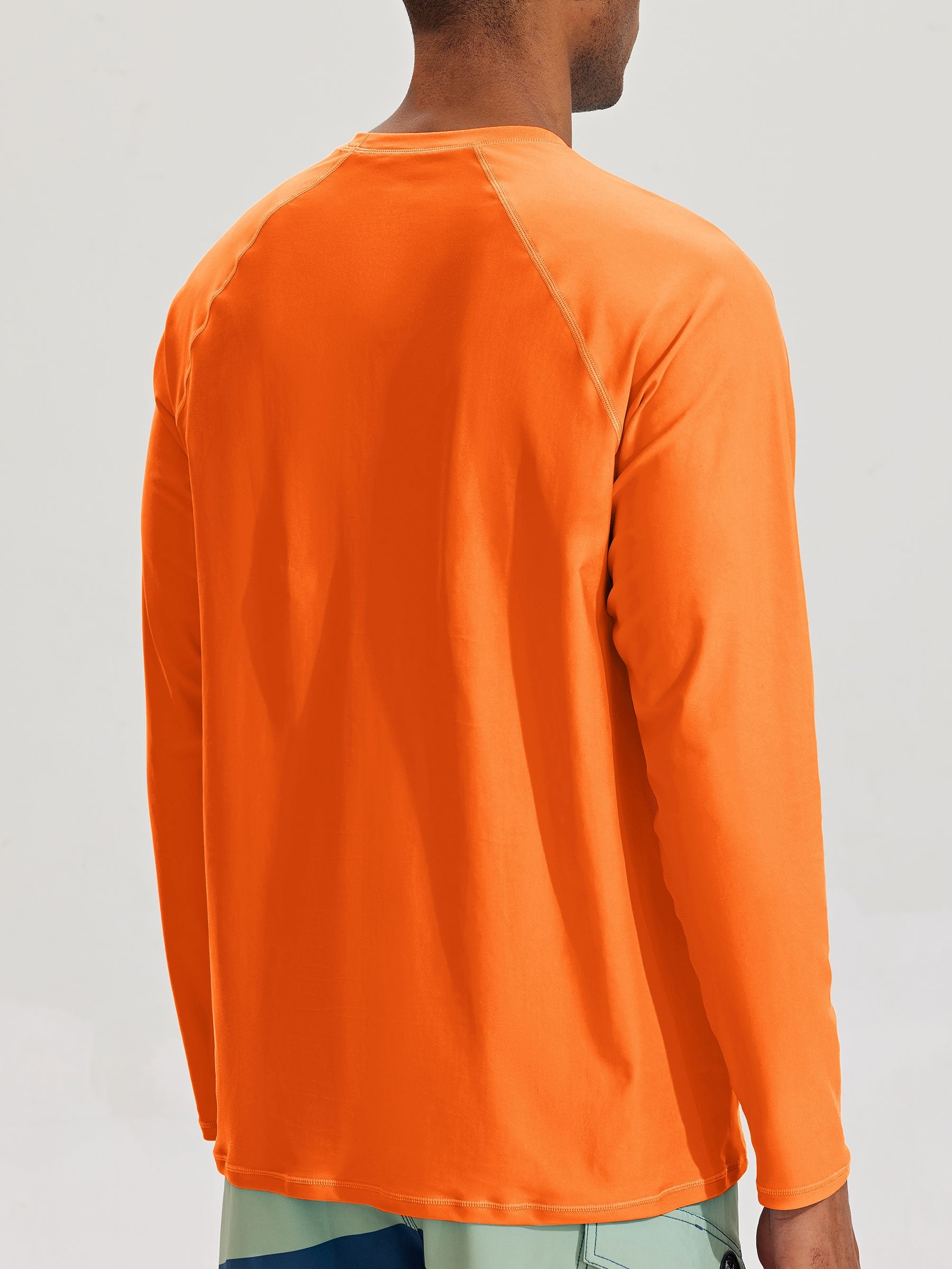 Men's Sun Protection Long Sleeve Shirt_Orange_model3