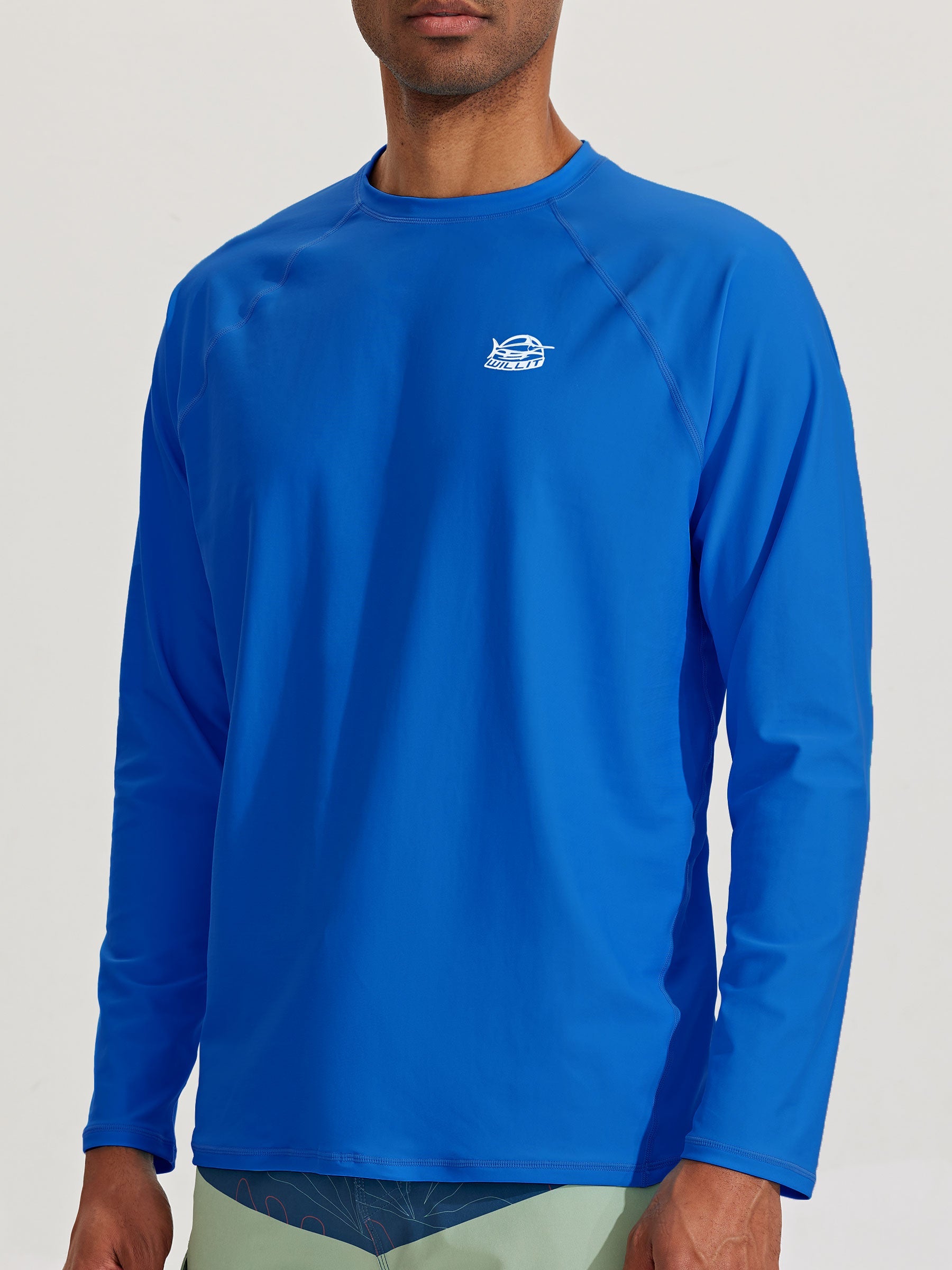 Men's Sun Protection Long Sleeve Shirt_RoyalBlue_model1