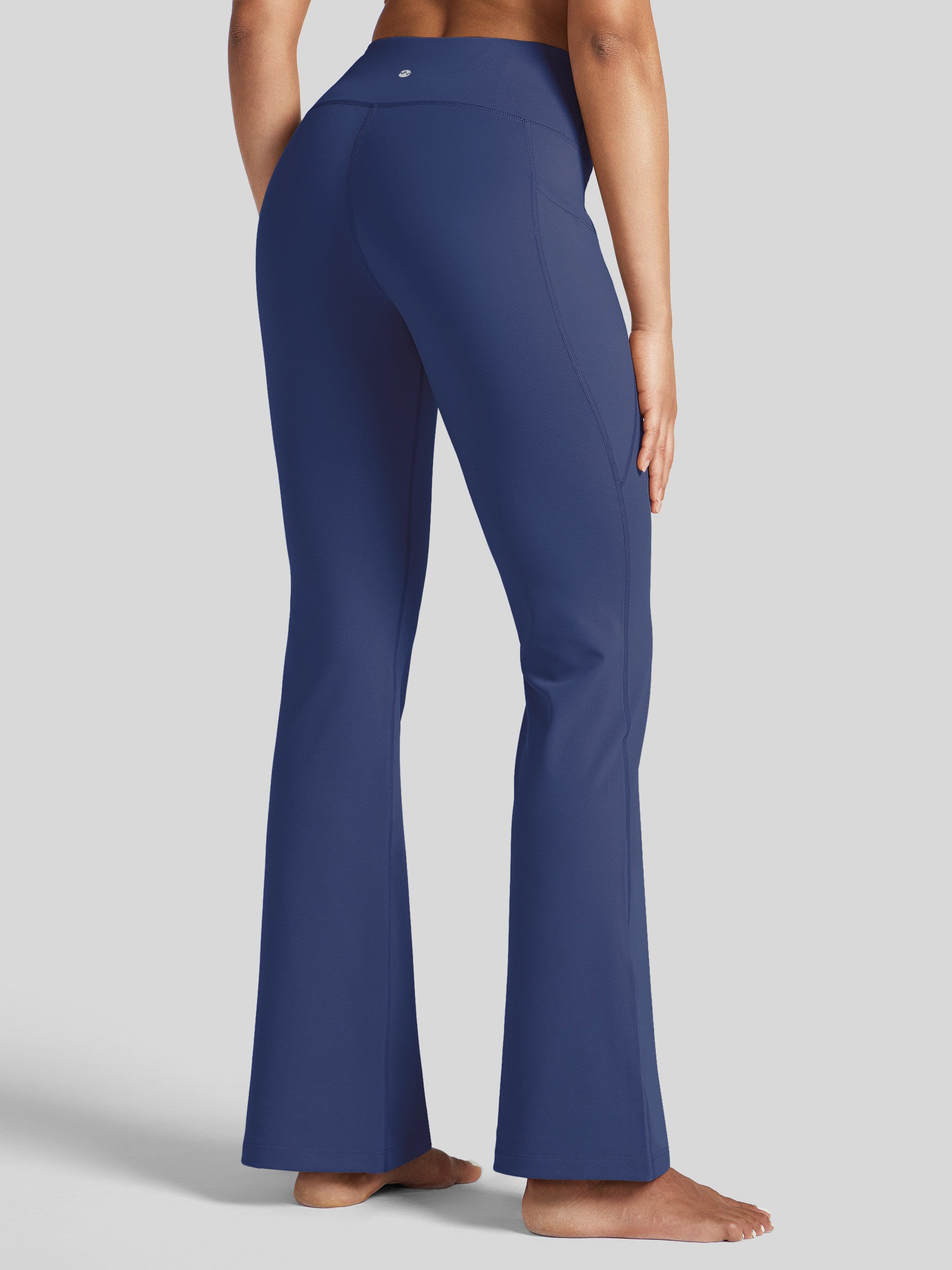 Womens Stretchy Yoga Pants Bootcut 29 Inch deep blue