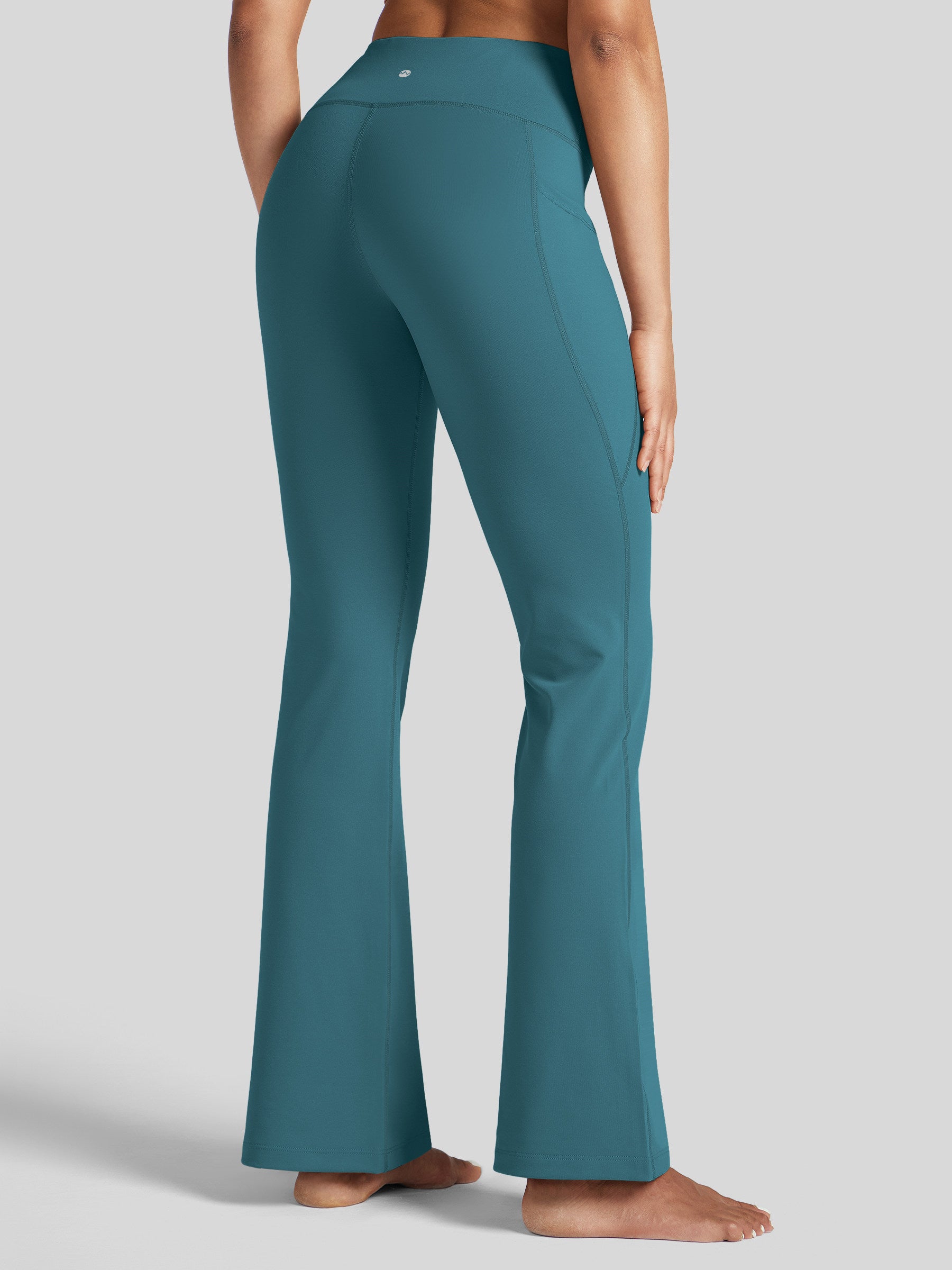 Womens Stretchy Yoga Pants Bootcut 31 Inch teal