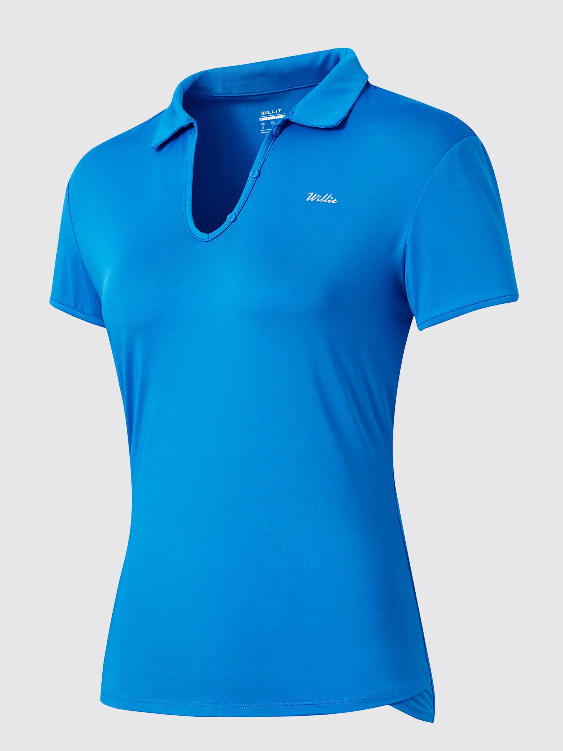 Willit Women's Golf Polo Short Sleeve Shirts_Blue2