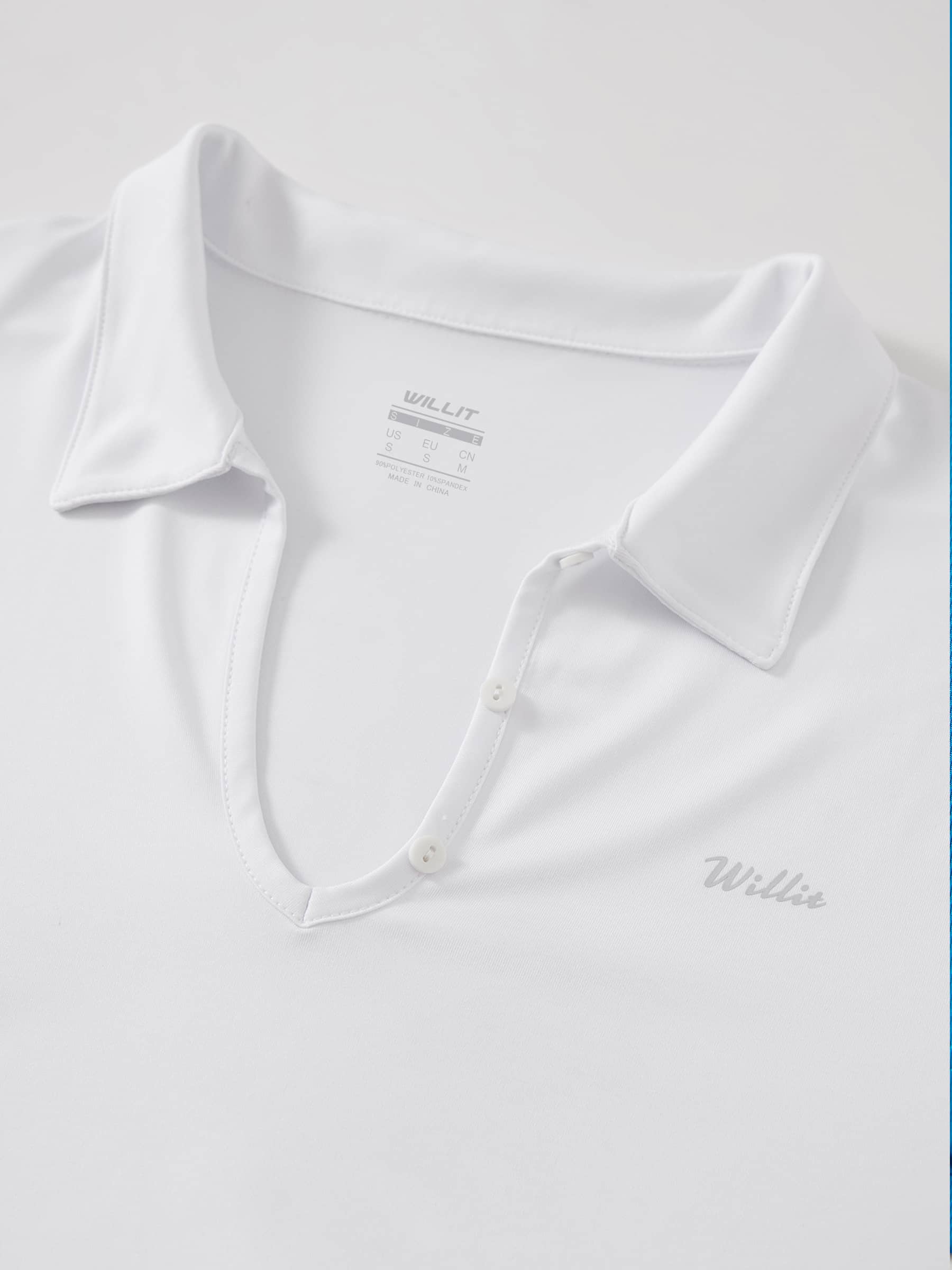 Willit Women's Golf Polo Short Sleeve Shirts_White4