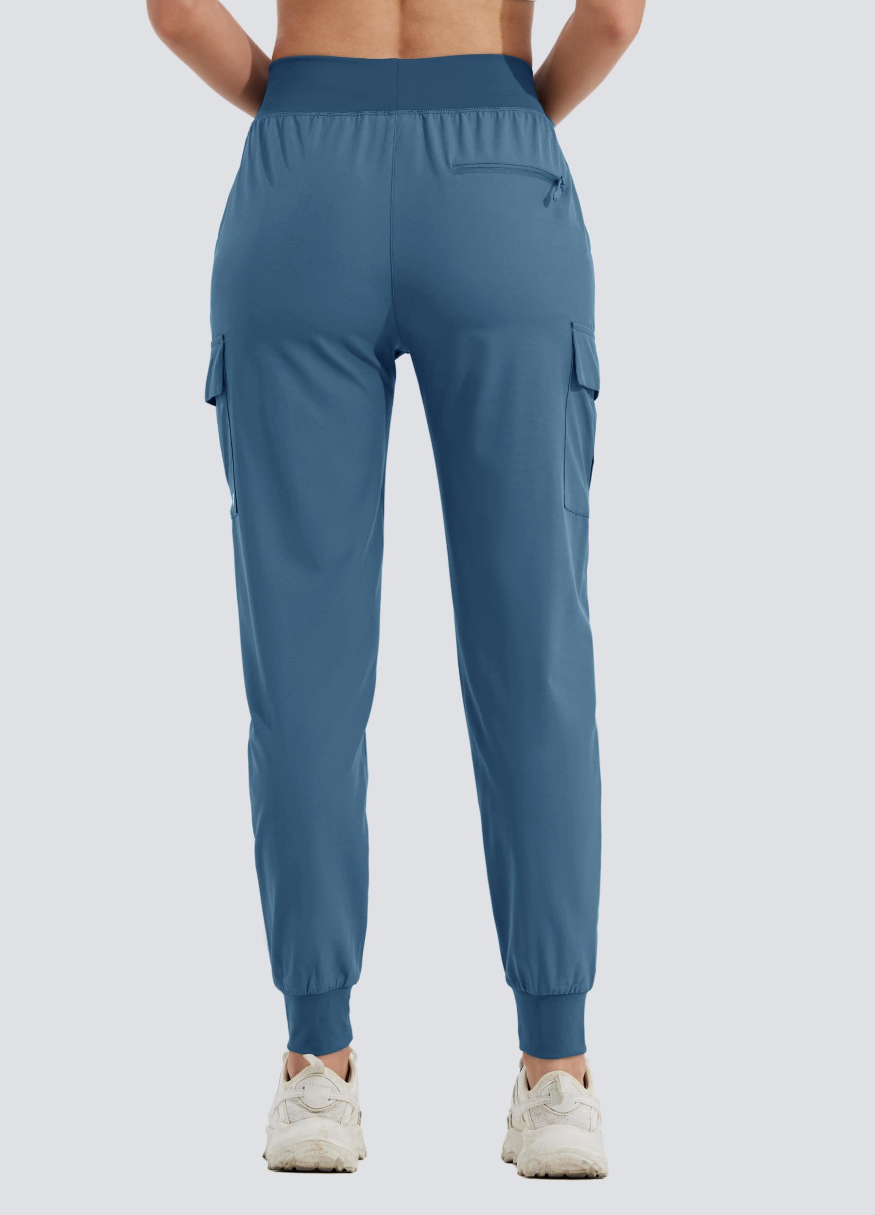 Women's Outdoor Trek Cargo Joggers_Blue_model3