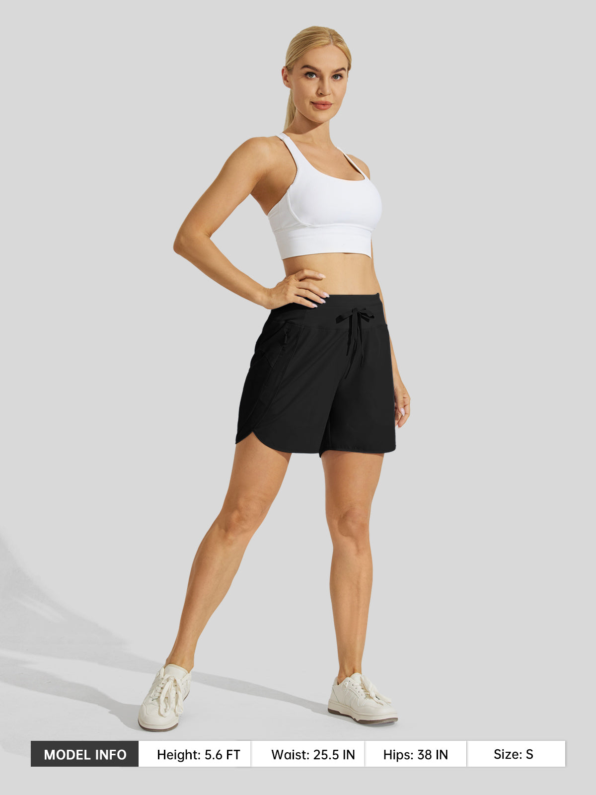 Willit Womens Active 5 Inch Shorts in black6