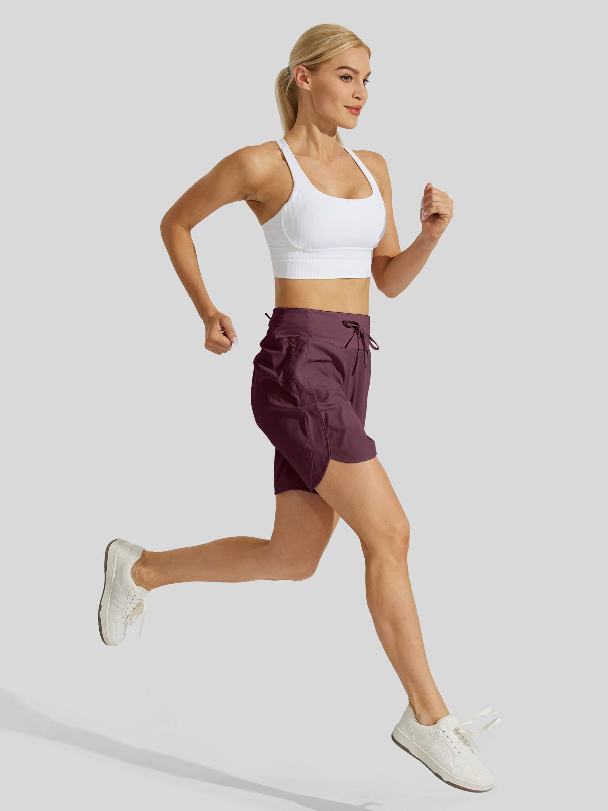 Willit Womens Active 7 Inch Shorts in claret 5