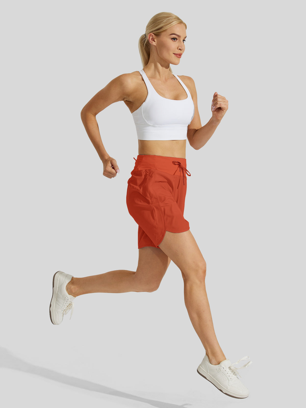 Willit Womens Active 7 Inch Shorts in tomatored5