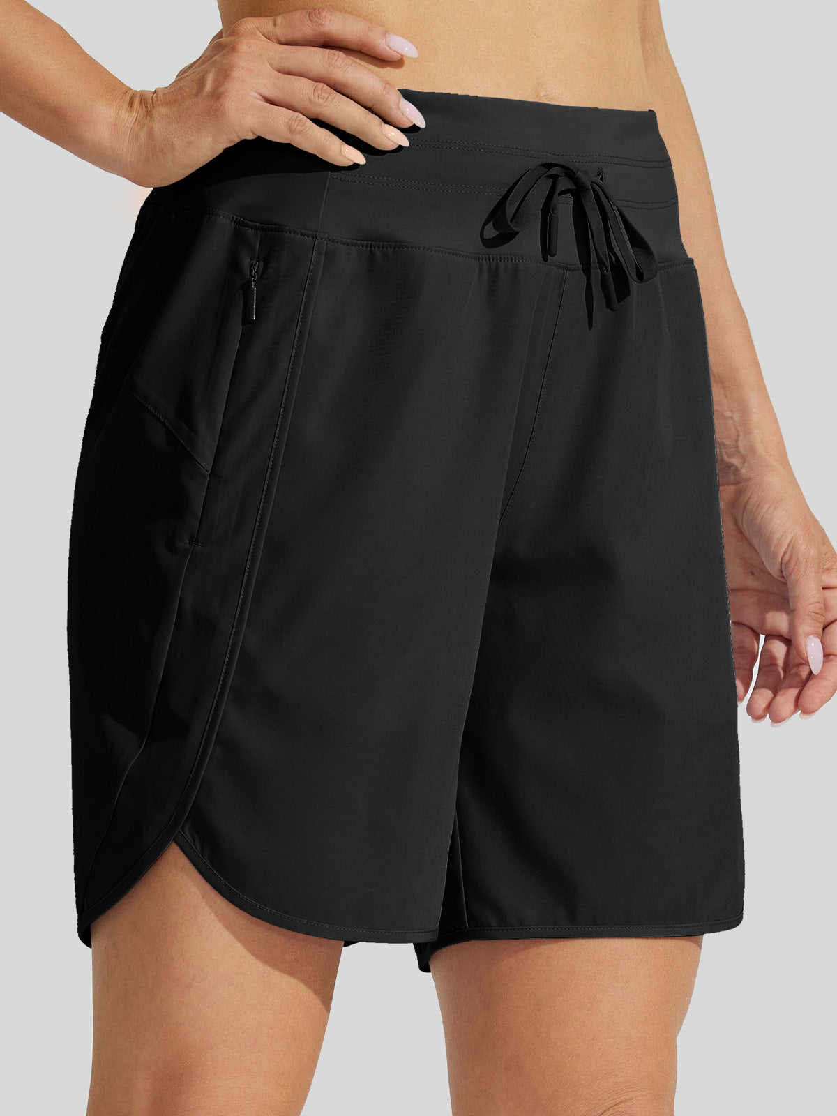 Willit Womens Active 7 Inch Shorts in black2