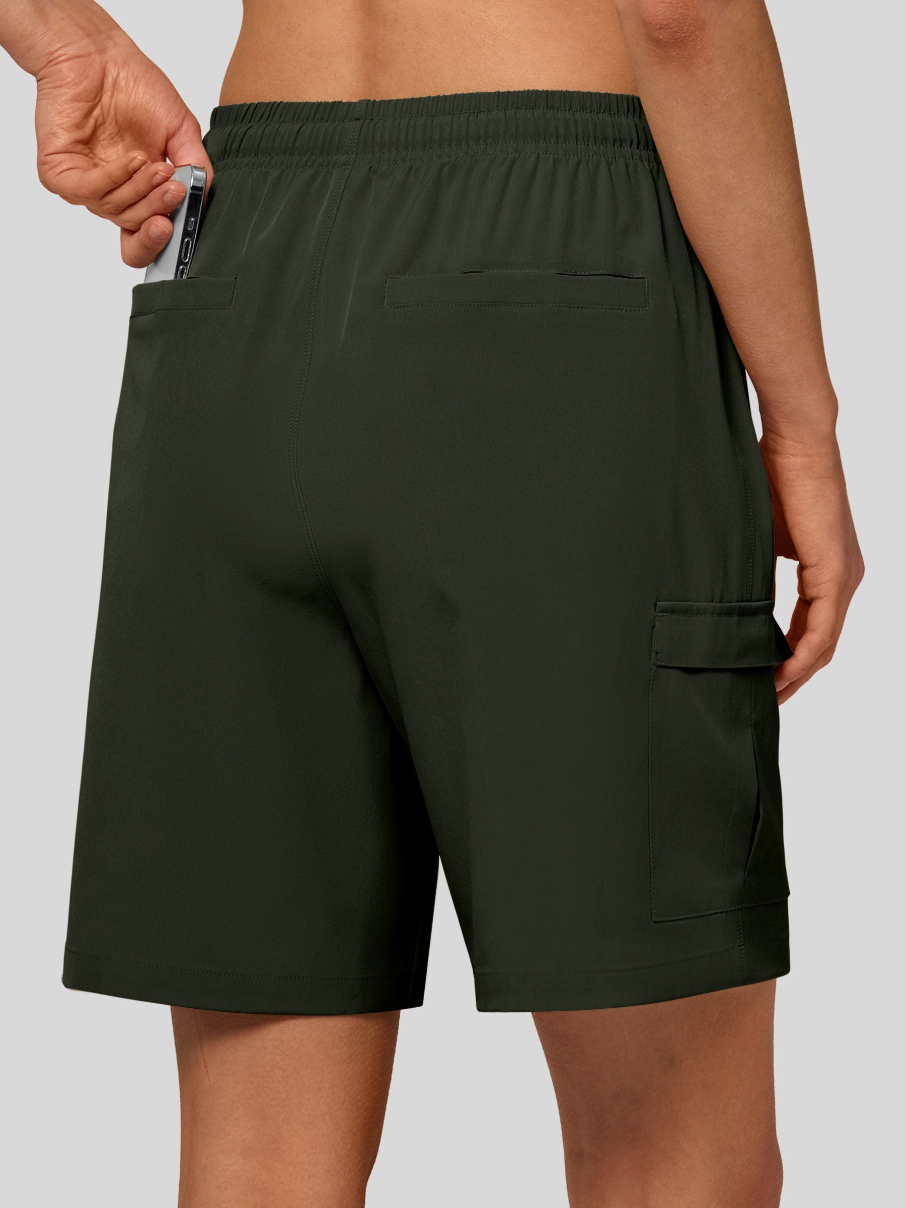 Willit Women's Active Trek Shorts 7 Inch in army green2