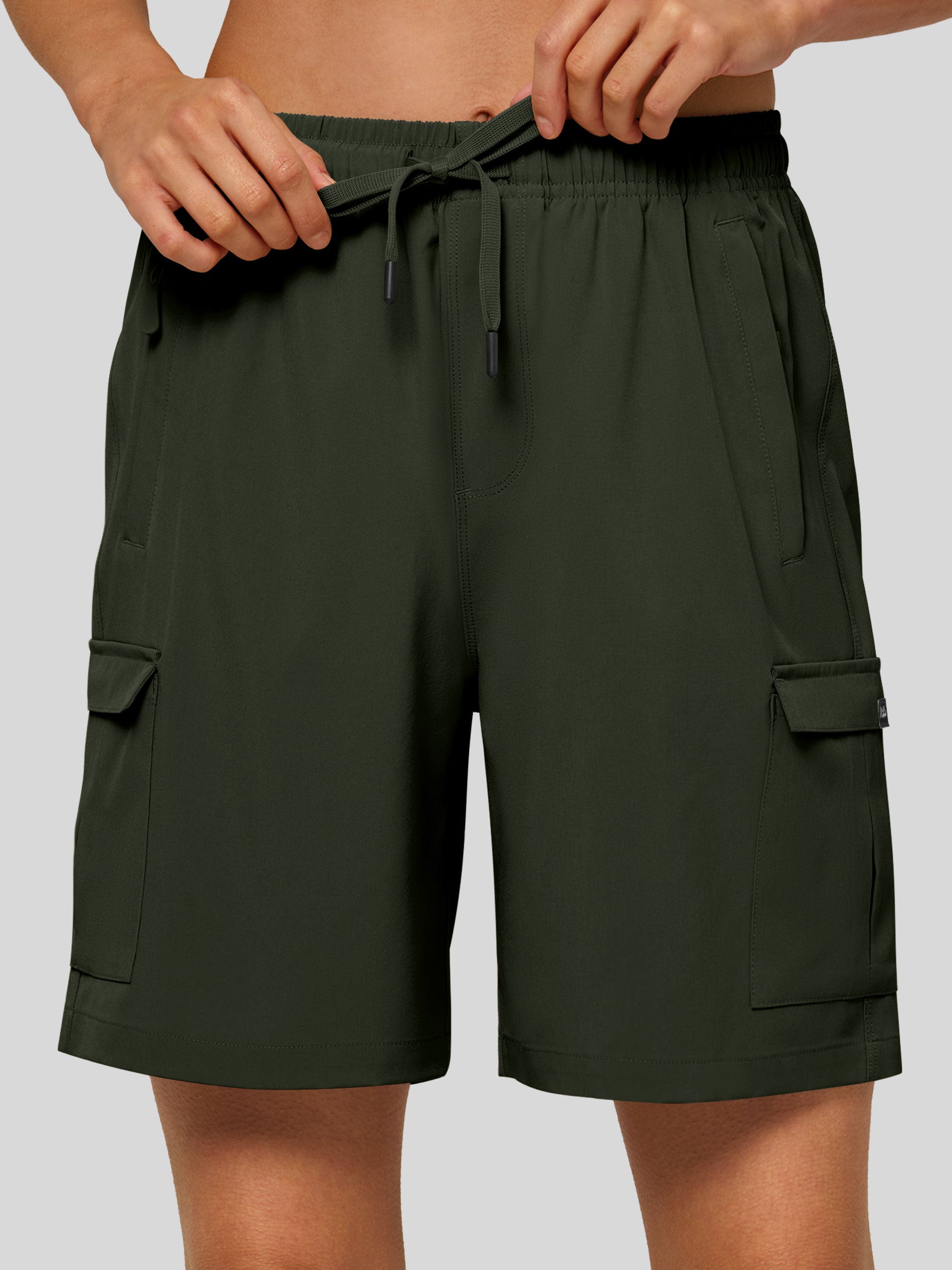 Willit Women's Active Trek Shorts 7 Inch in army green1