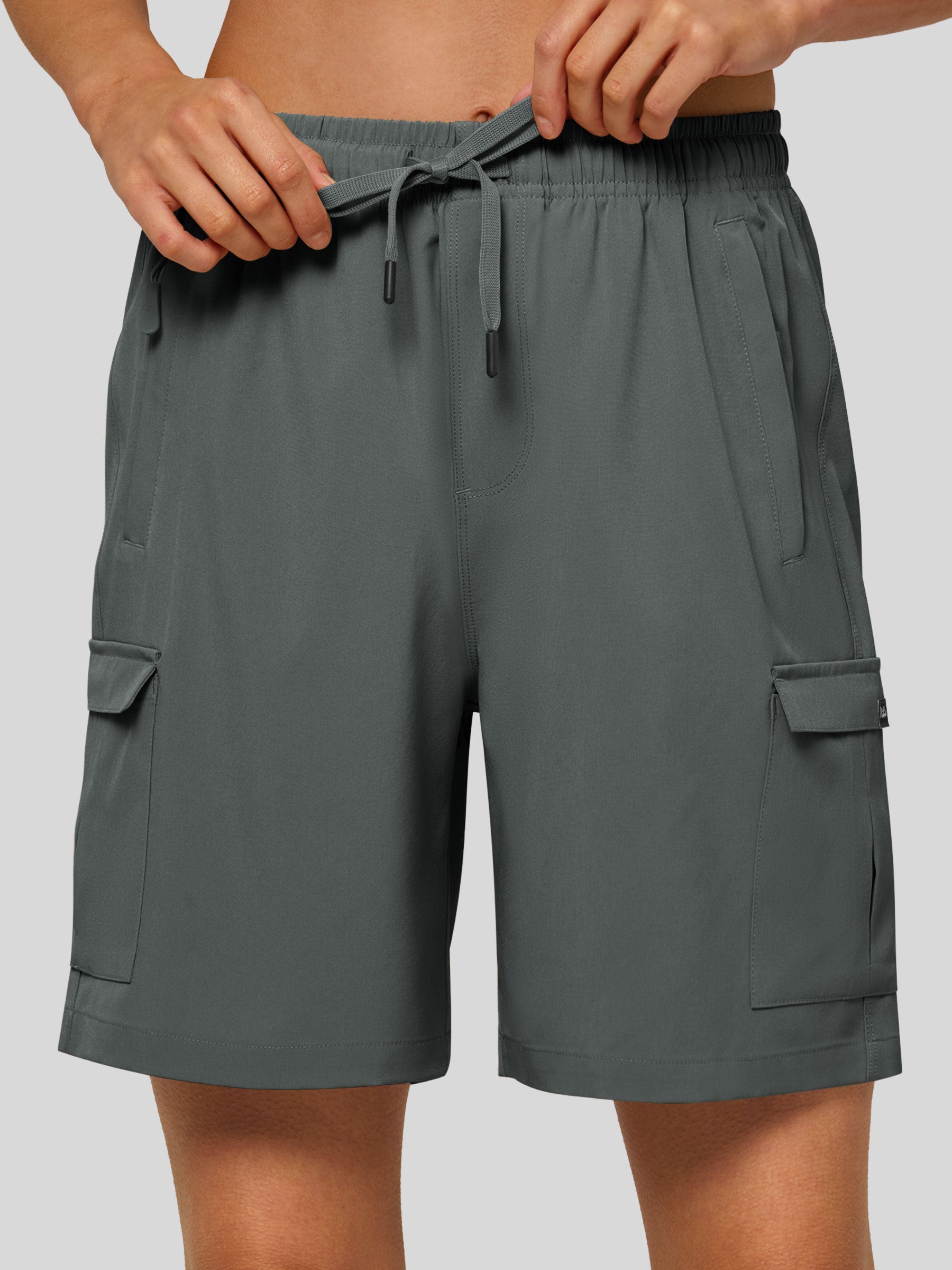 Willit Women's Active Trek Shorts 7 Inch in deep gray1