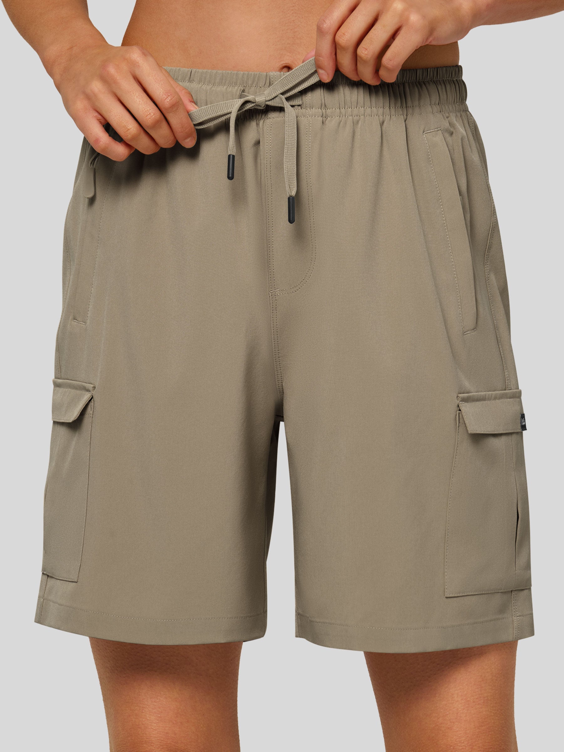 Willit Women's Active Trek Shorts 7 Inch in deep khaki1