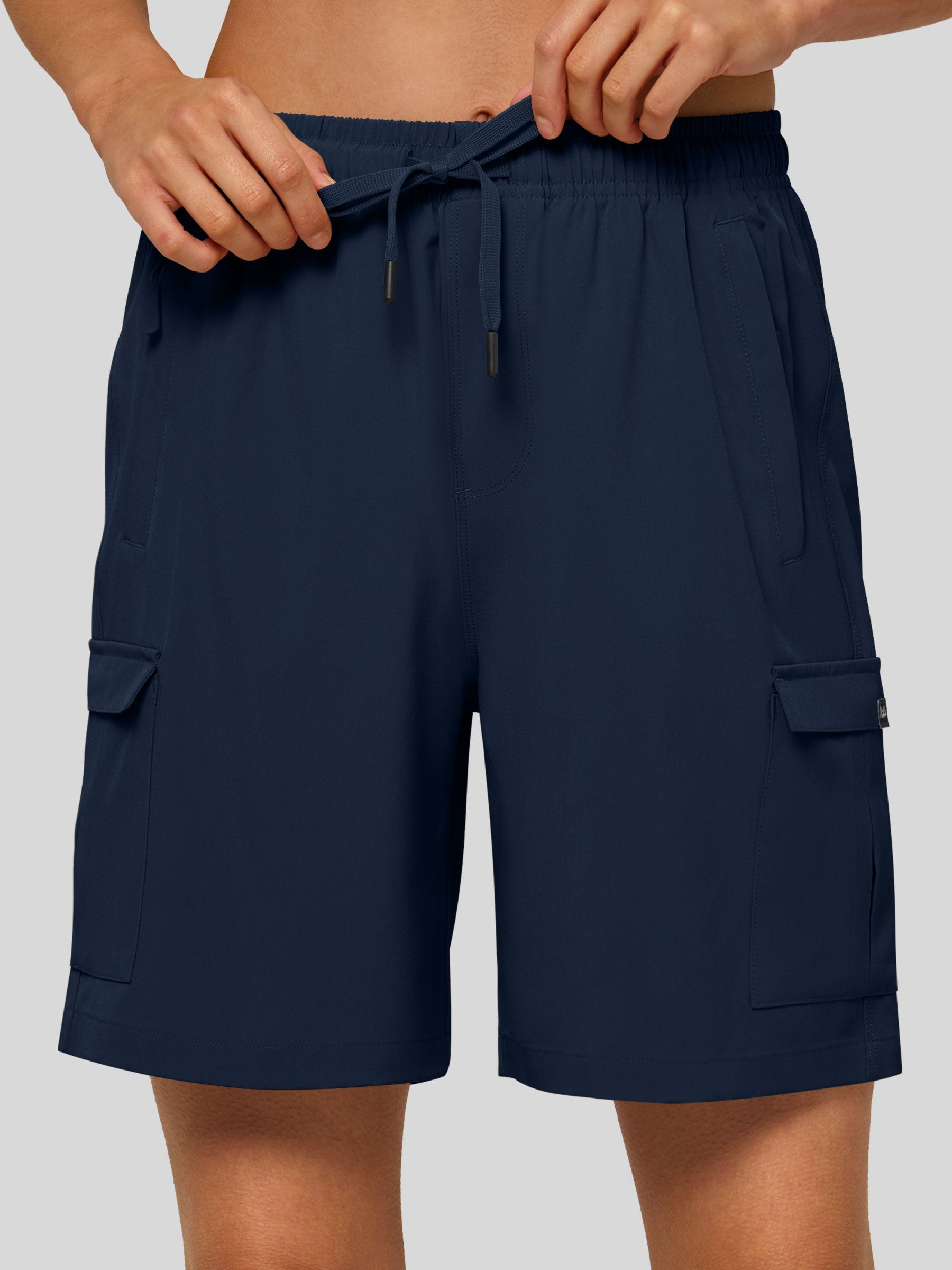 Willit Women's Active Trek Shorts 7 Inch in navy1