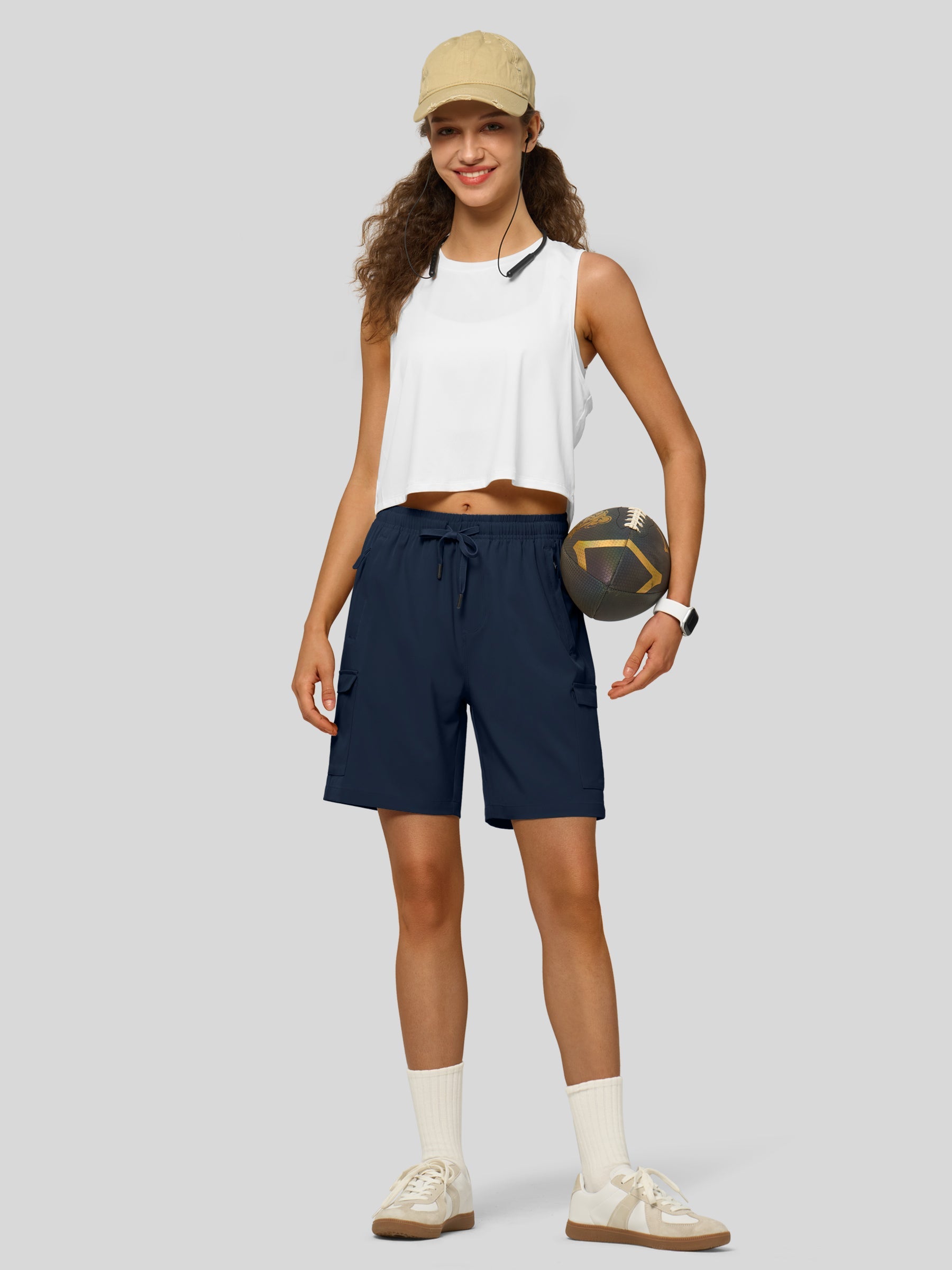 Willit Women's Active Trek Shorts 7 Inch in navy5