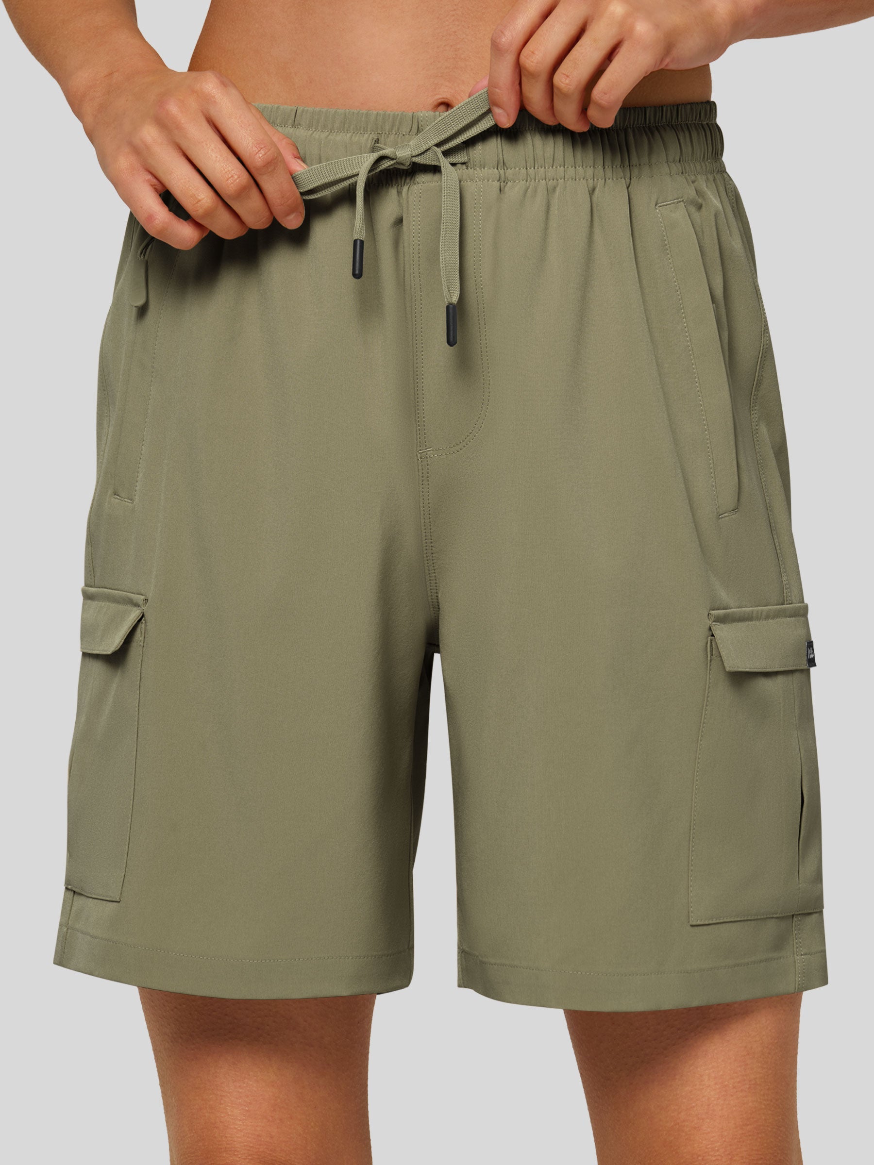 Willit Women's Active Trek Shorts 7 Inch in sage green1