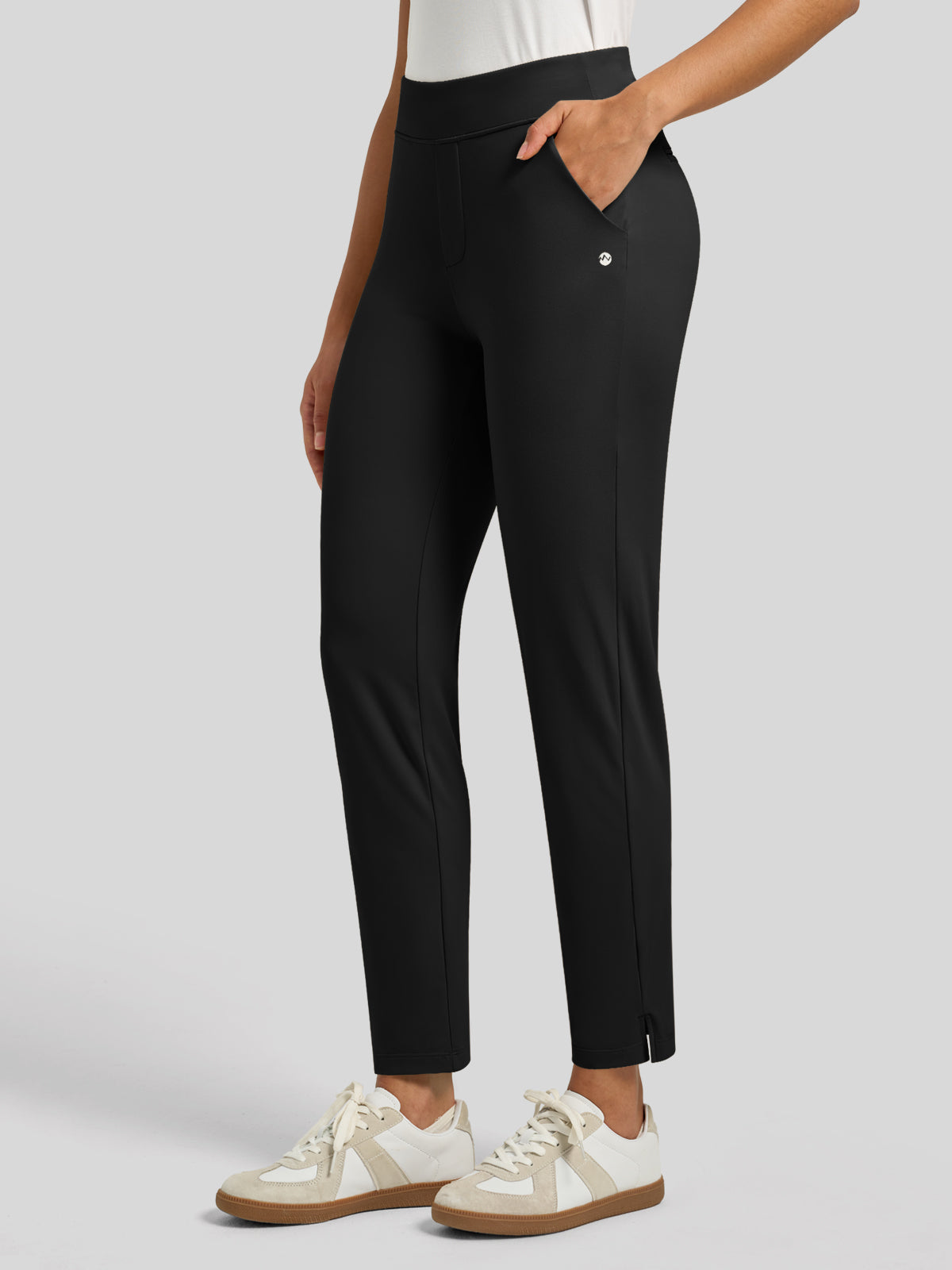 Willit Women's Ankle Stretch Golf Pants-25.5 Inch_black