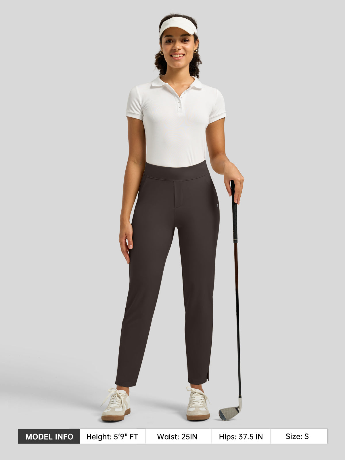Willit Women's Ankle Stretch Golf Pants-27.5 Inch_coffee
