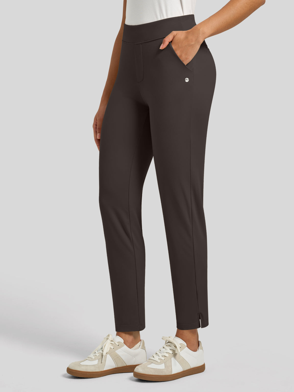 Willit Women's Ankle Stretch Golf Pants-25.5 Inch_coffee