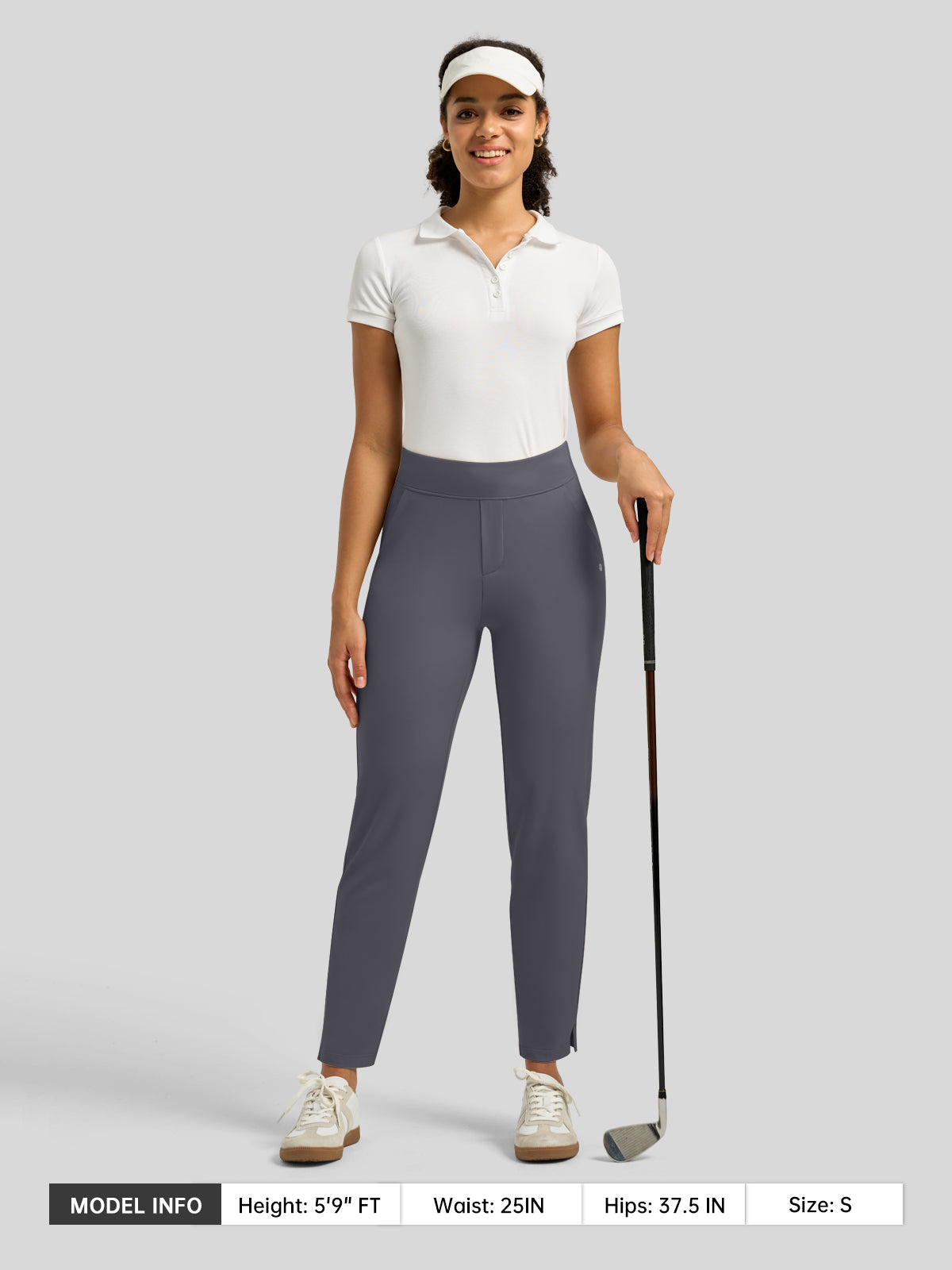 Willit Women's Ankle Stretch Golf Pants-25.5 Inch_deep gray