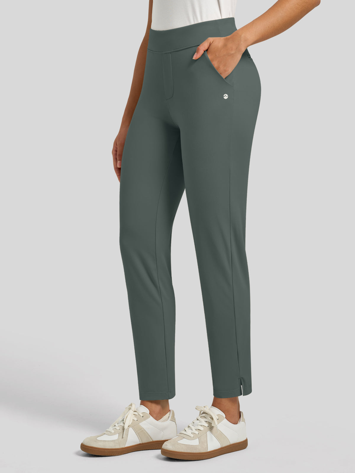 Willit Women's Ankle Stretch Golf Pants-25.5 Inch_fir green