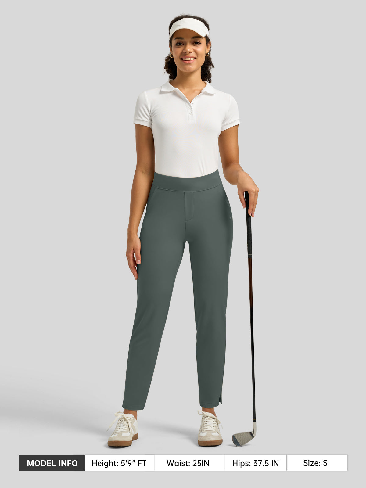 Willit Women's Ankle Stretch Golf Pants-27.5 Inch_fir green