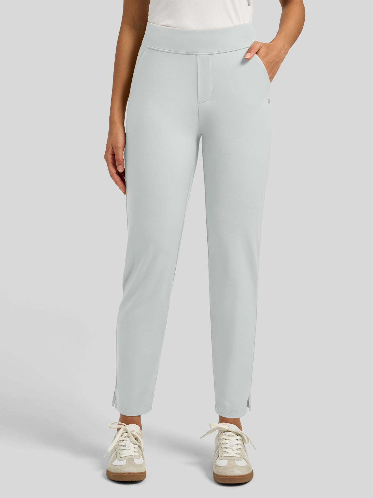 Willit Women's Ankle Stretch Golf Pants-25.5 Inch_light gray