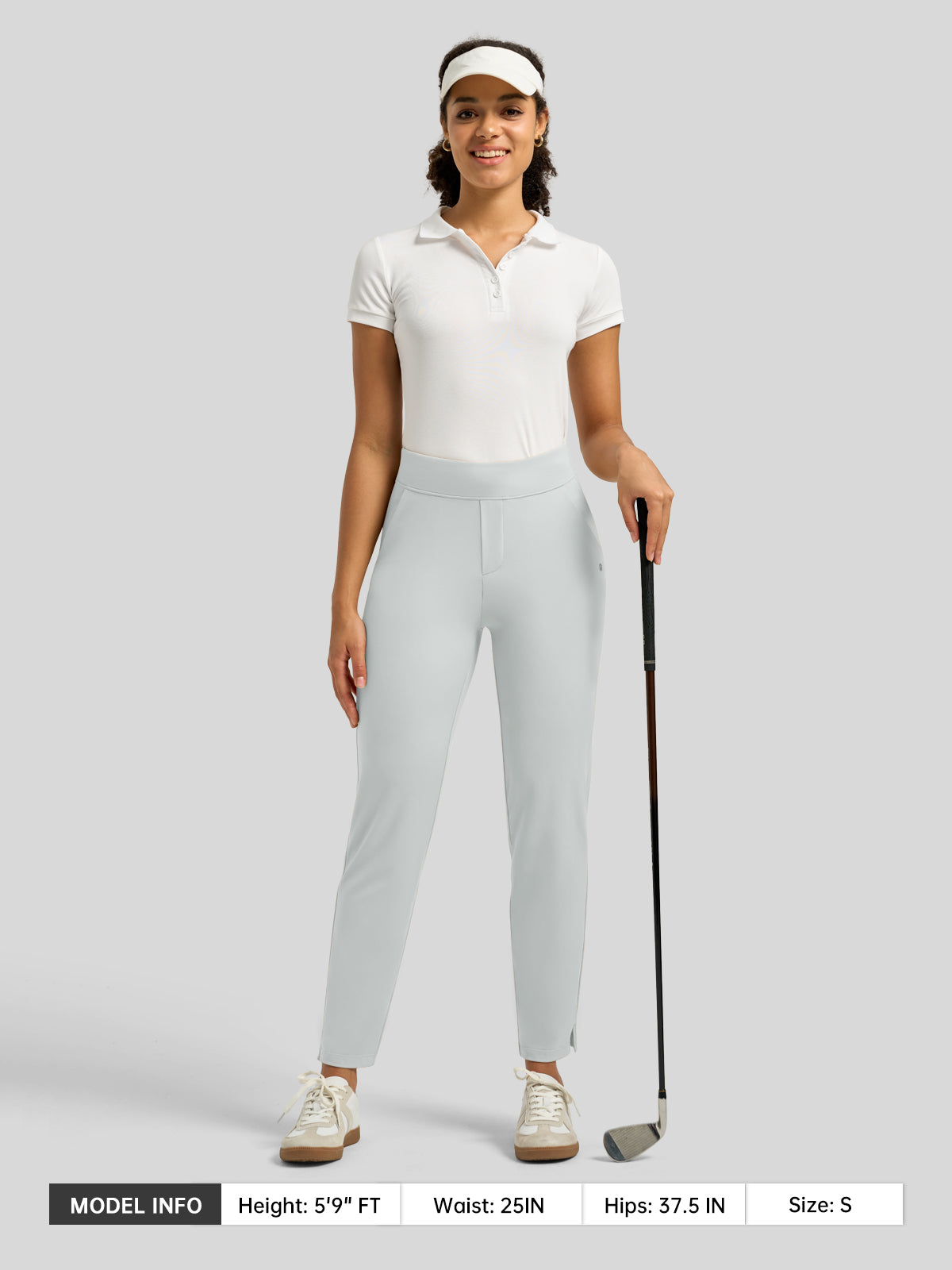 Willit Women's Ankle Stretch Golf Pants-27.5 Inch_light gray