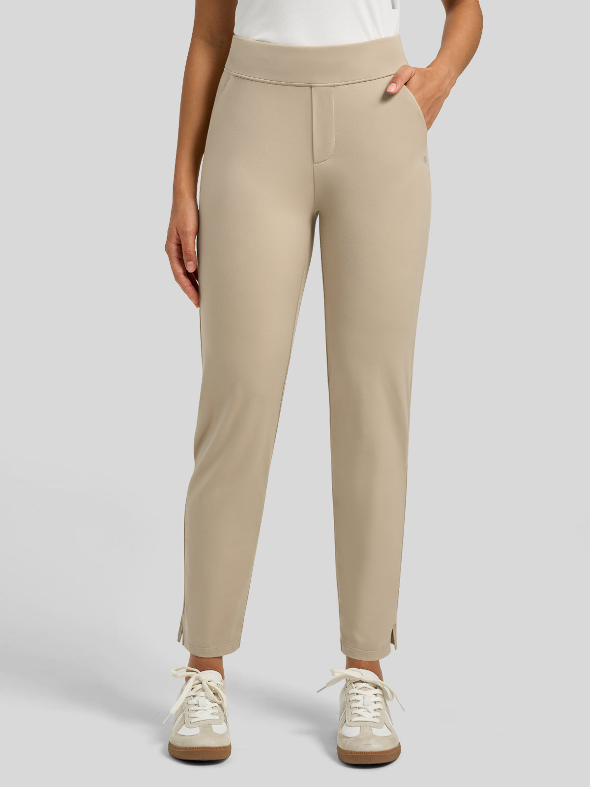Willit Women's Ankle Stretch Golf Pants-25.5 Inch_light khaki