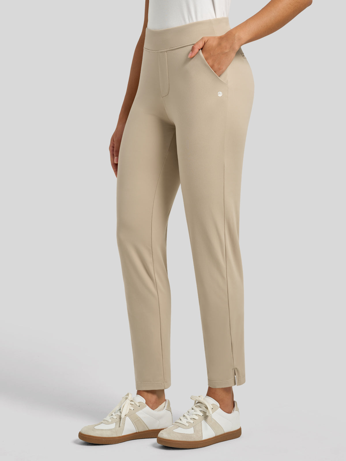 Willit Women's Ankle Stretch Golf Pants-25.5 Inch_light khaki