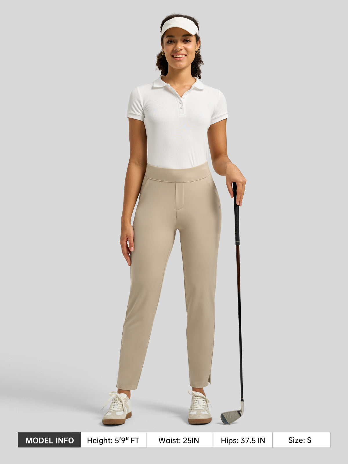 Willit Women's Ankle Stretch Golf Pants-27.5 Inch_light khaki