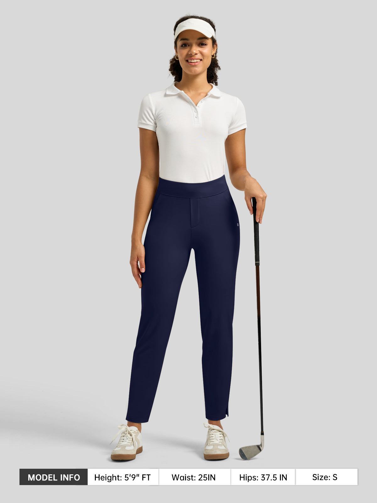 Willit Women's Ankle Stretch Golf Pants-25.5 Inch_navy